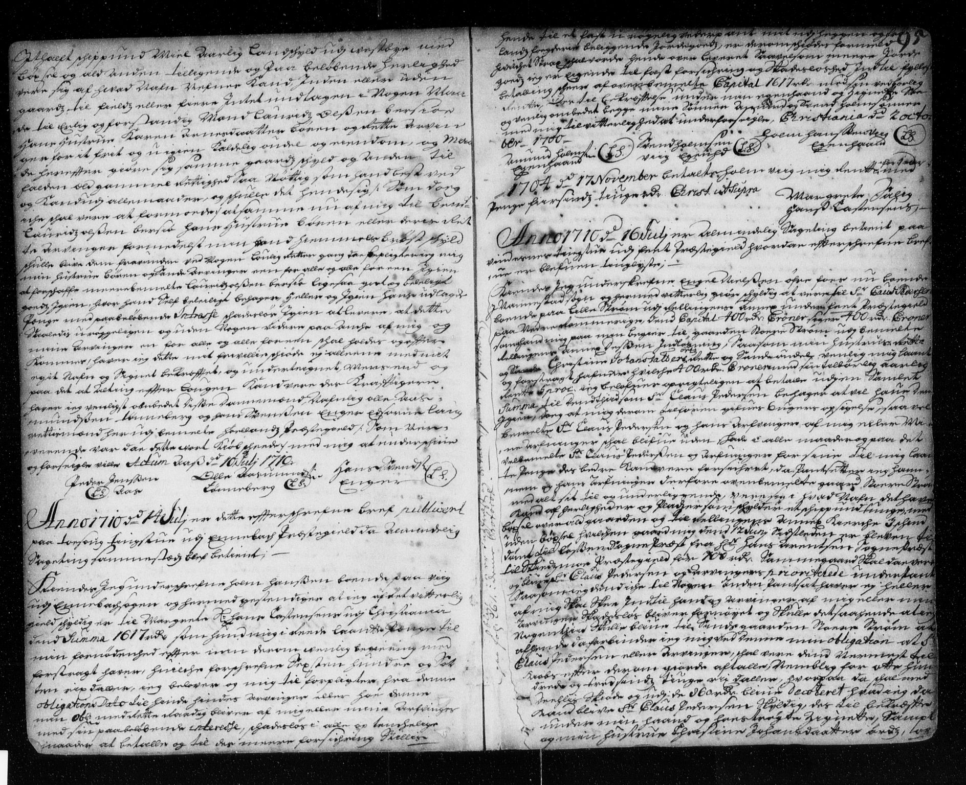 Nedre Romerike sorenskriveri, AV/SAO-A-10469/G/Gb/Gba/L0002: Pantebok nr. 2, 1705-1722, s. 95