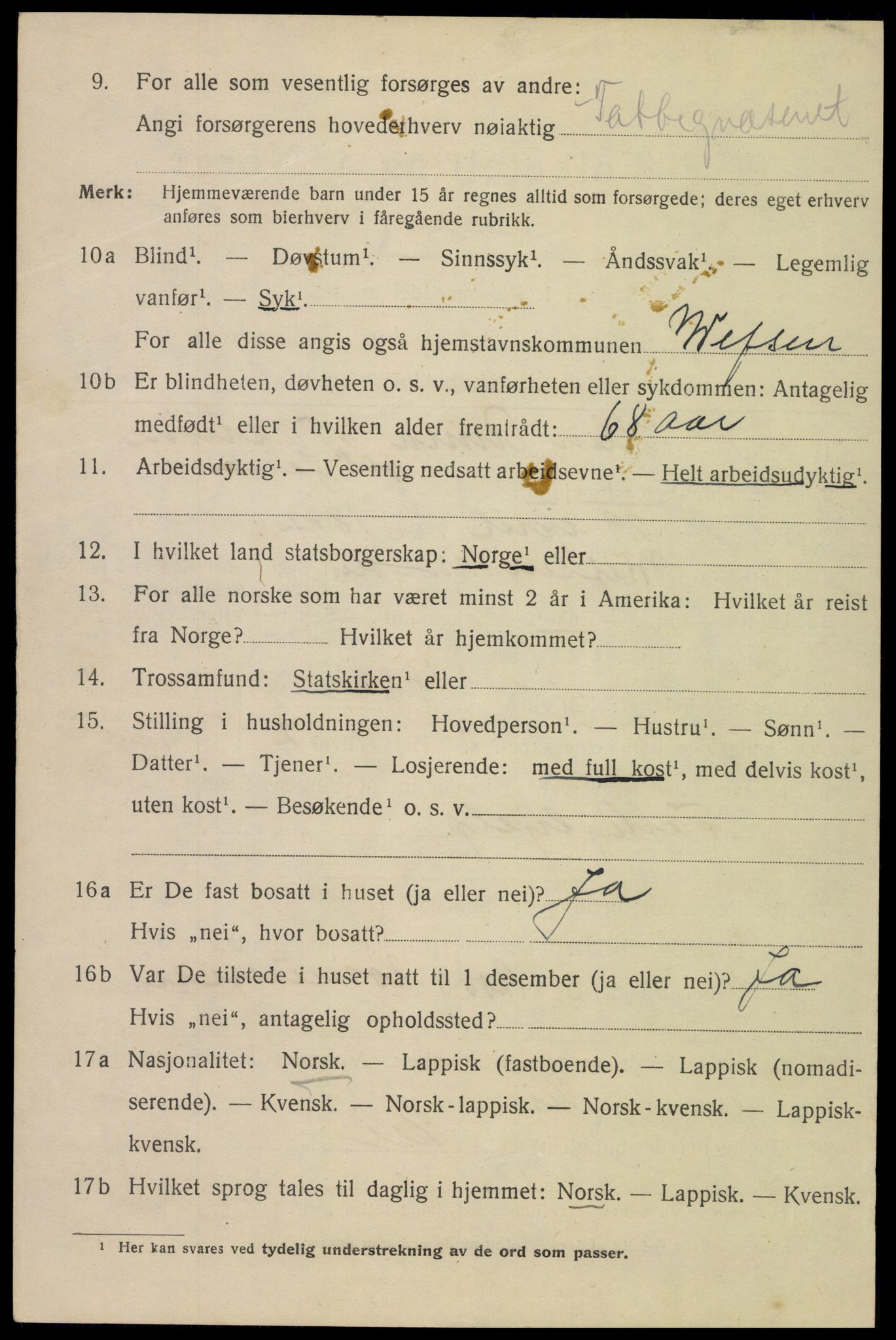 SAT, Folketelling 1920 for 1804 Bodø kjøpstad, 1920, s. 3710