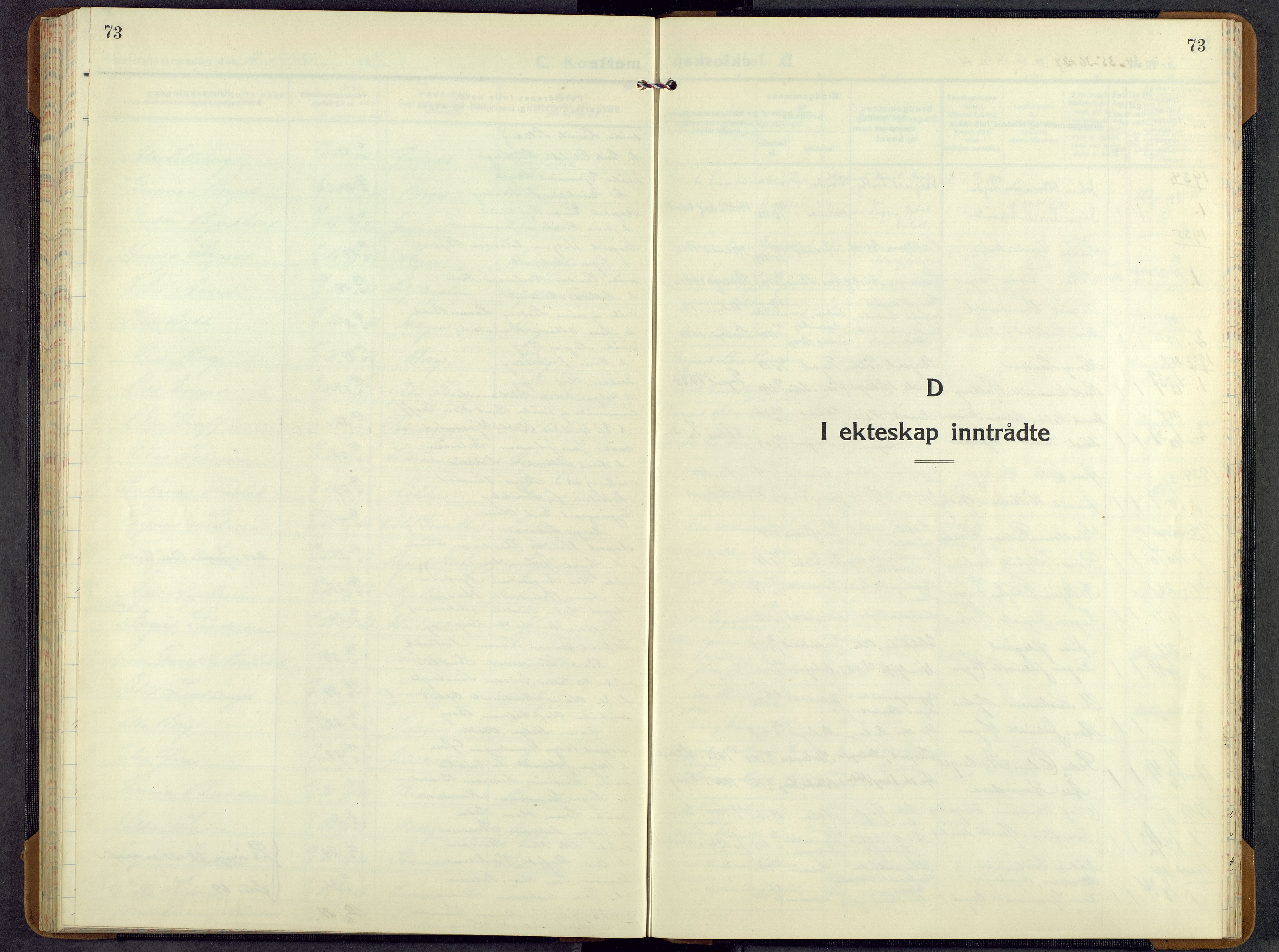 Elverum prestekontor, SAH/PREST-044/H/Ha/Hab/L0018: Klokkerbok nr. 18, 1934-1960, s. 73