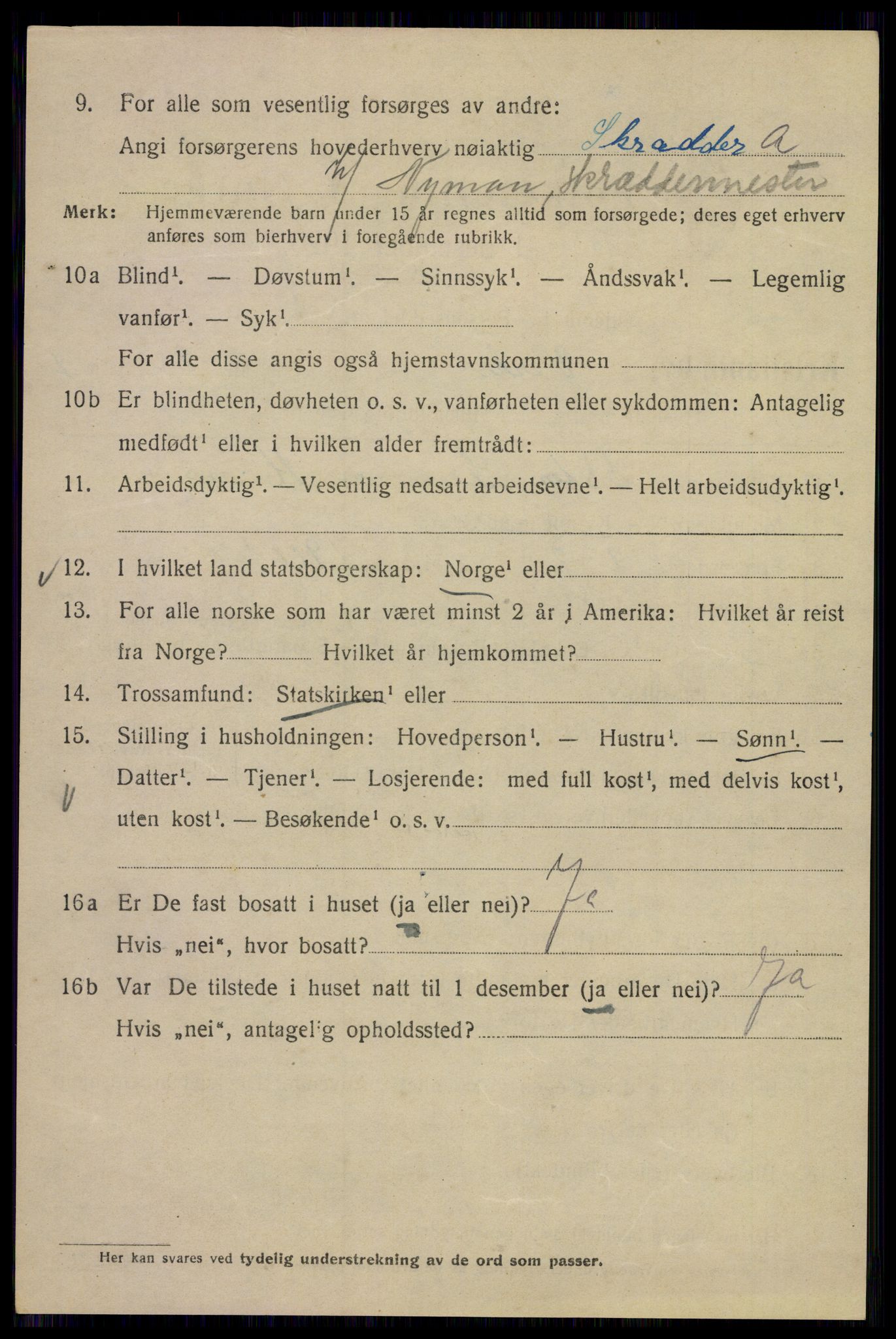 SAO, Folketelling 1920 for 0301 Kristiania kjøpstad, 1920, s. 630016