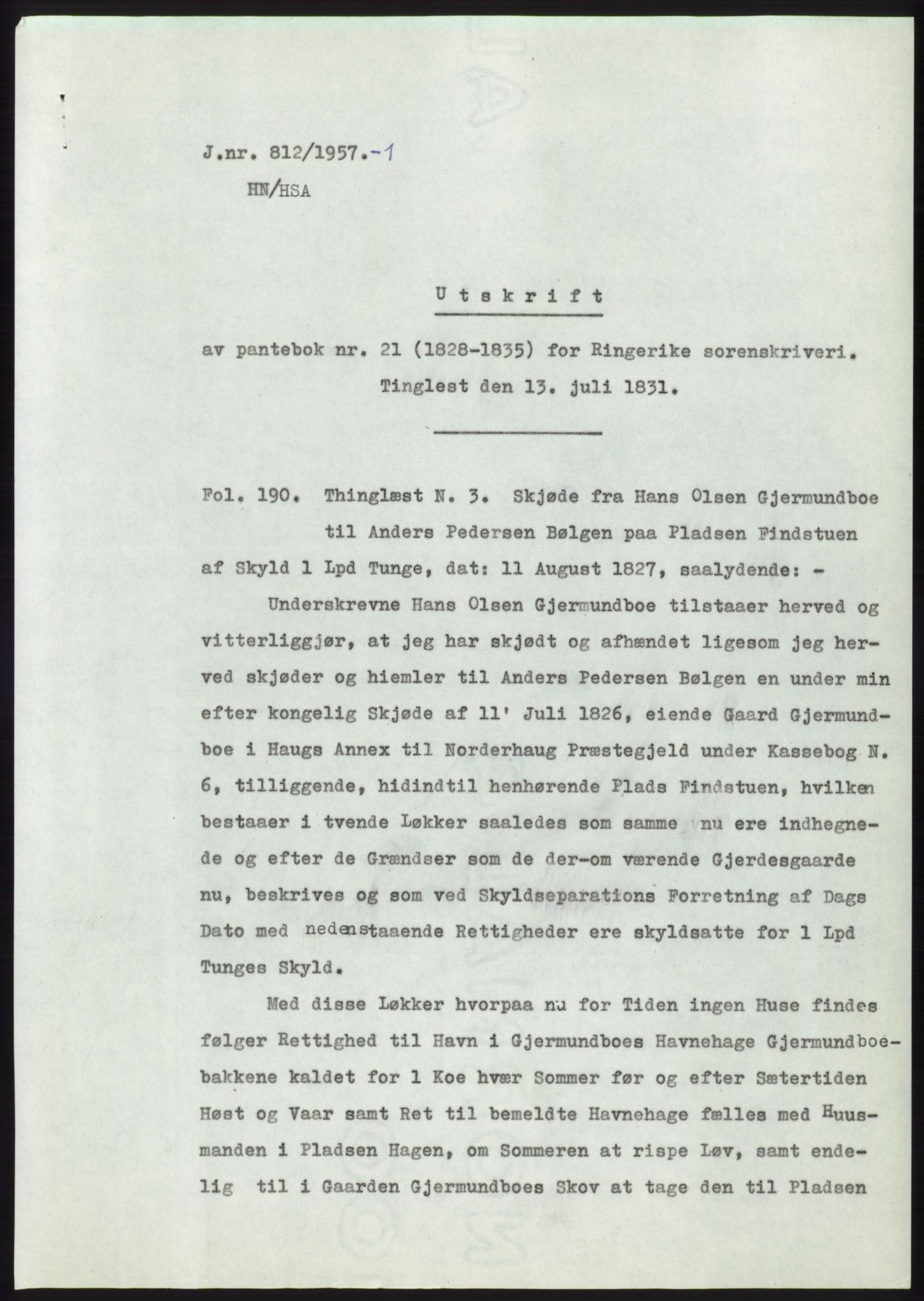 Statsarkivet i Kongsberg, SAKO/A-0001, 1957, s. 48