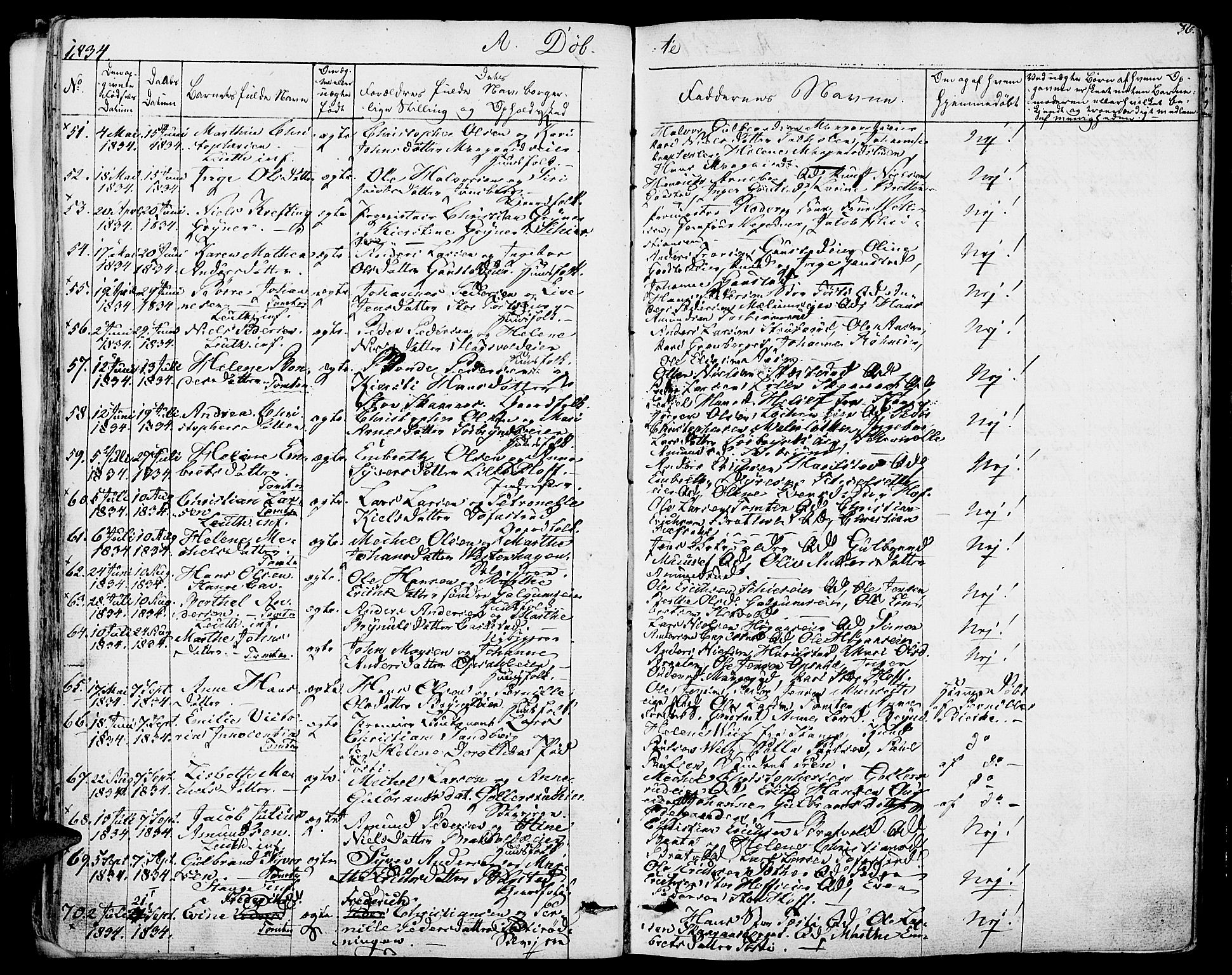 Romedal prestekontor, AV/SAH-PREST-004/K/L0003: Ministerialbok nr. 3, 1829-1846, s. 36