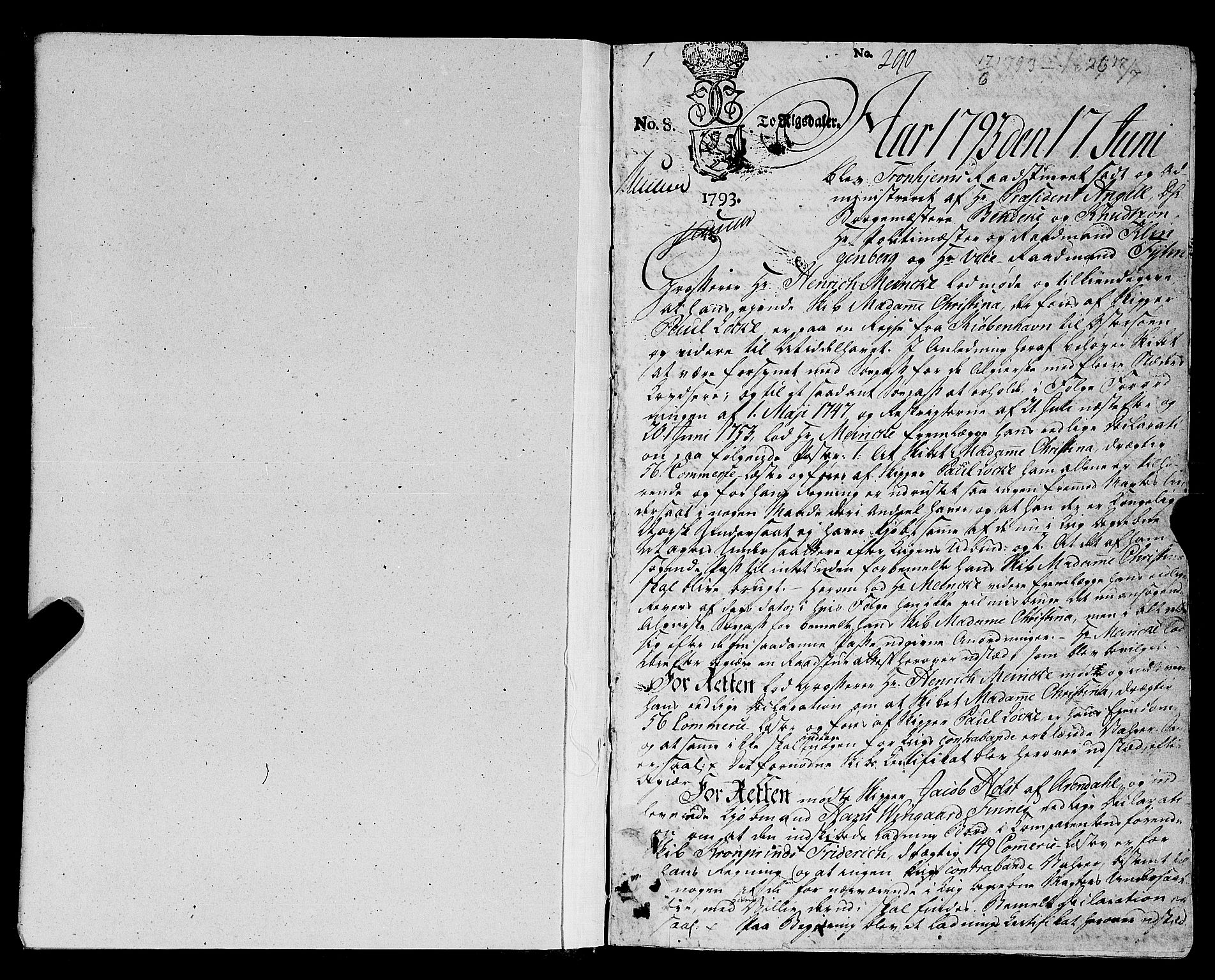 Trondheim magistrat, SAT/A-4372/A/Aa/L0018: Rådstueprotokoller, 1793-1826