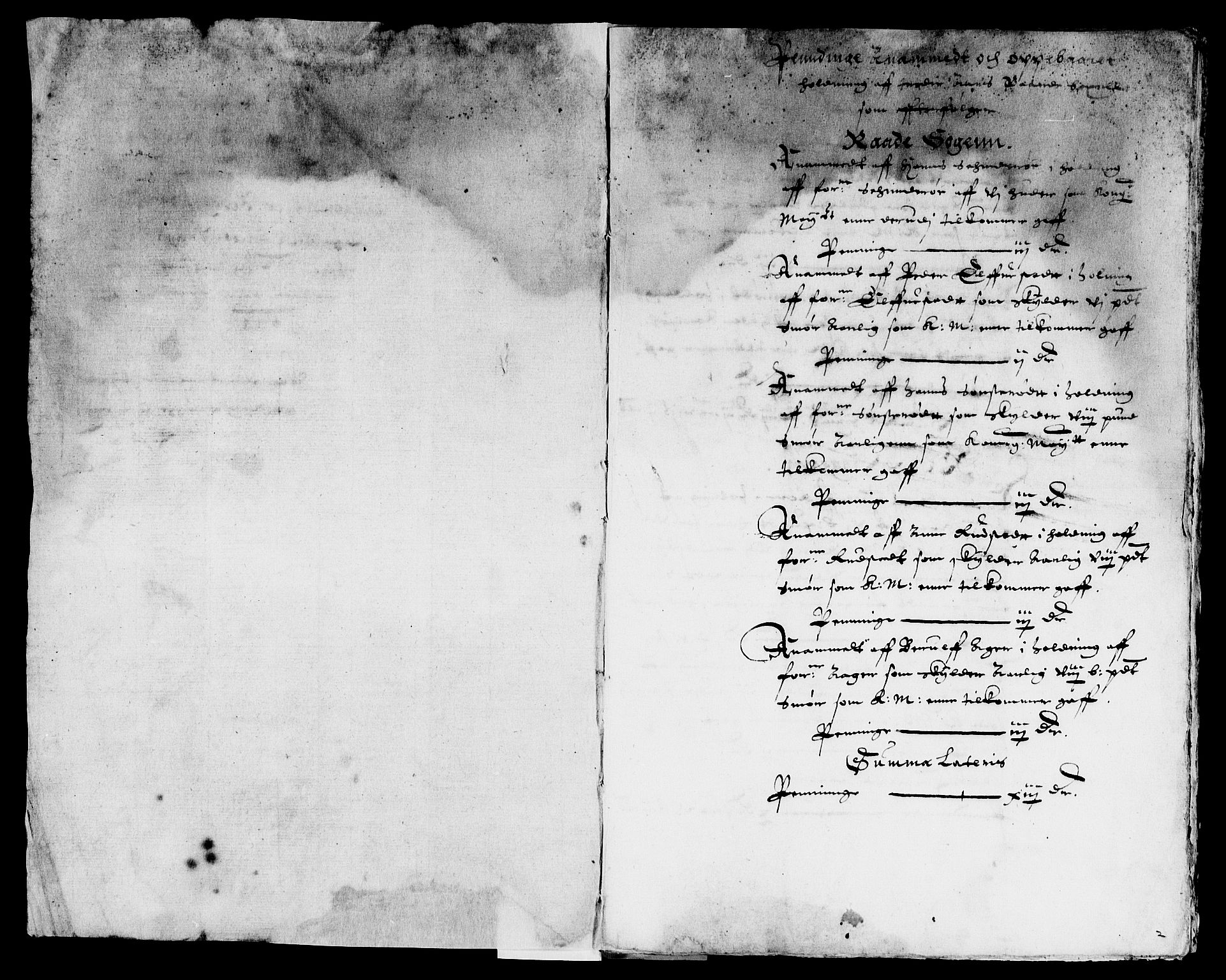 Rentekammeret inntil 1814, Reviderte regnskaper, Lensregnskaper, AV/RA-EA-5023/R/Rb/Rba/L0042: Akershus len, 1617-1618