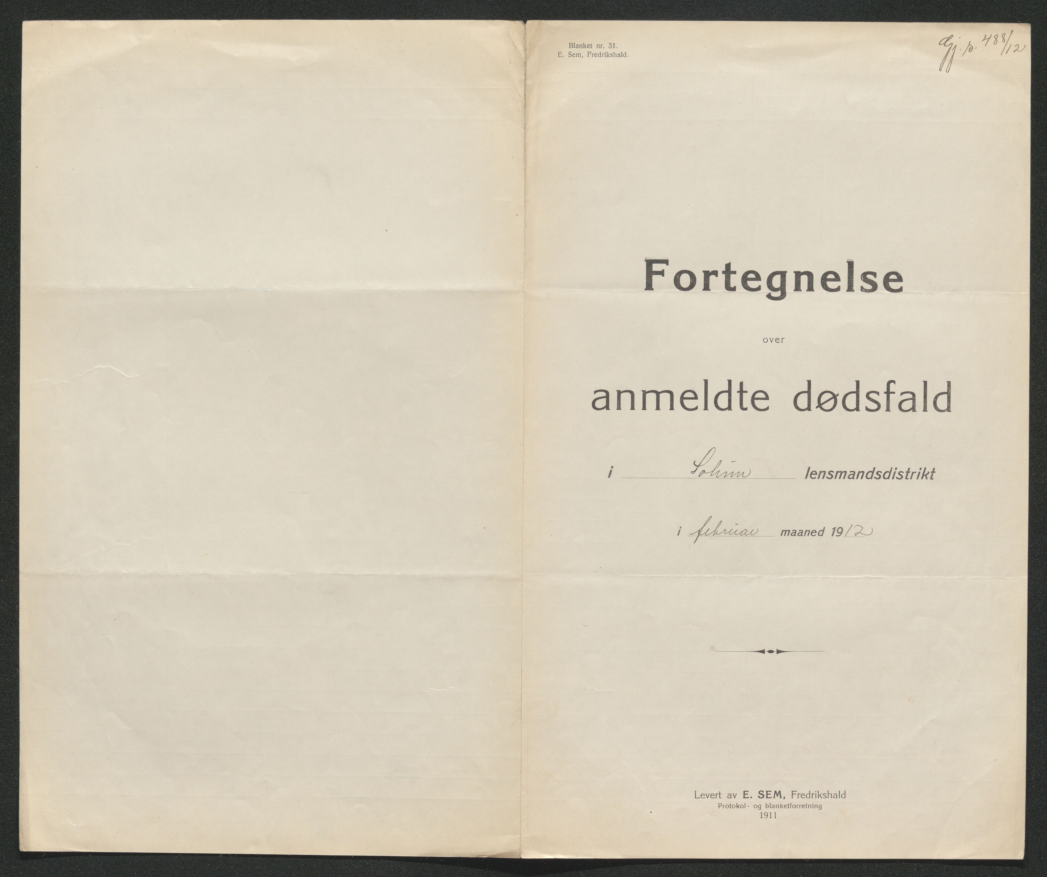 Gjerpen sorenskriveri, AV/SAKO-A-216/H/Ha/Hab/L0007: Dødsfallsmeldinger, Solum, 1899-1915, s. 484