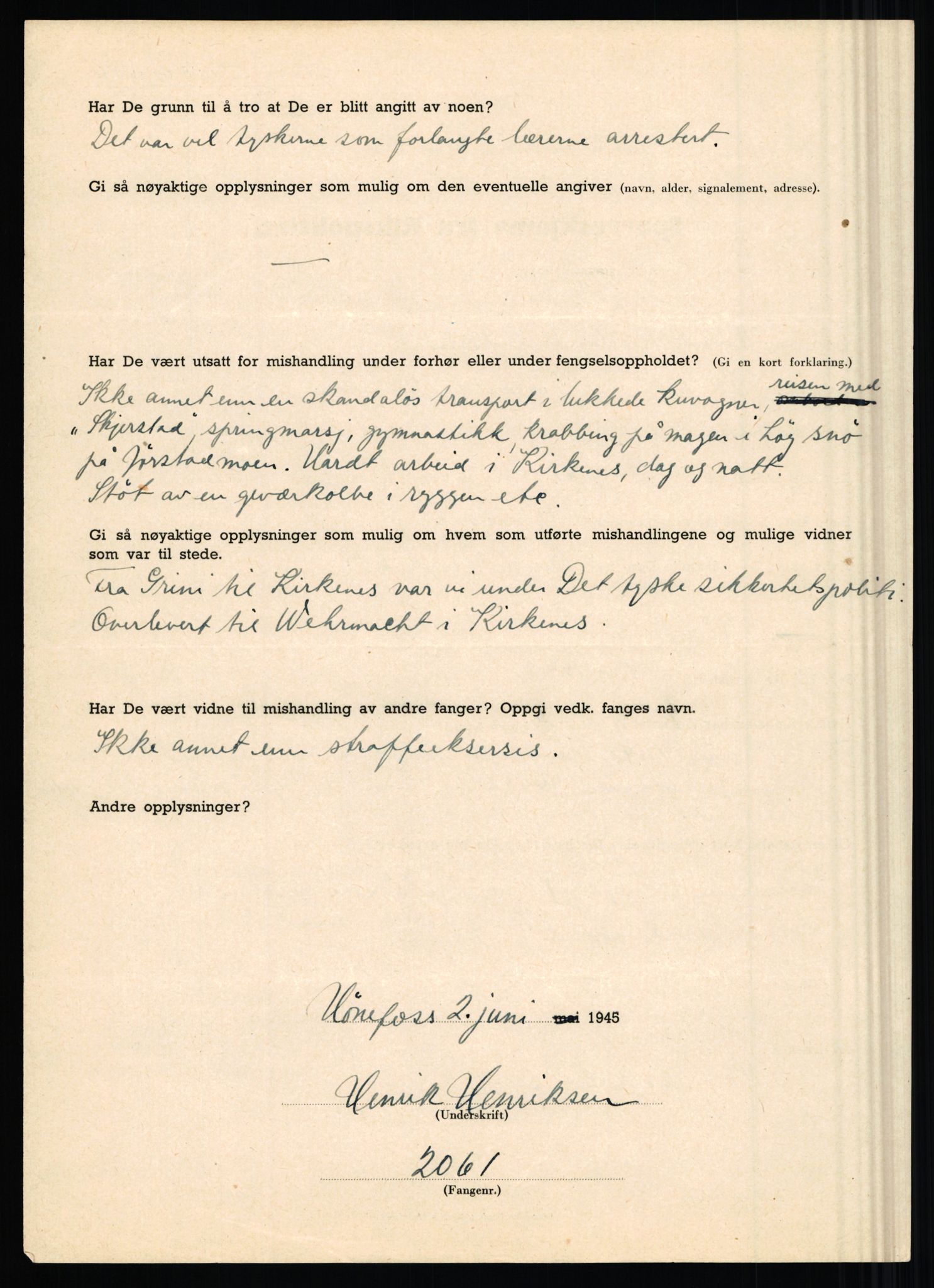 Rikspolitisjefen, AV/RA-S-1560/L/L0007: Heen, Erik C. - Iversen, Trygve, 1940-1945, s. 66