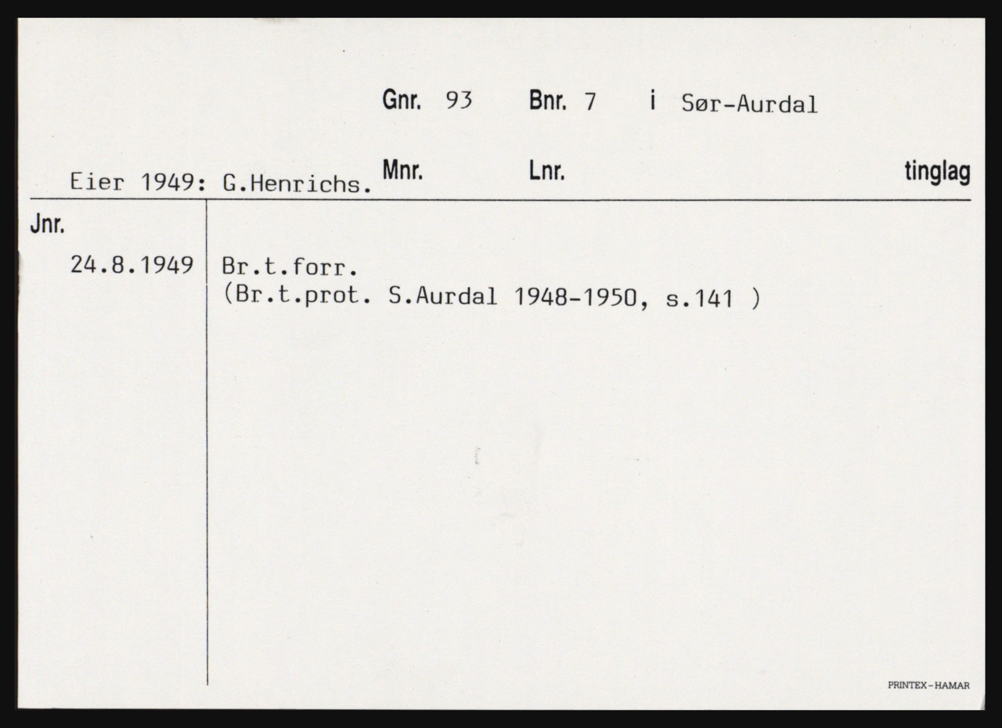 Norges Brannkasse, Sør-Aurdal, AV/SAH-NBRANA-054, s. 5