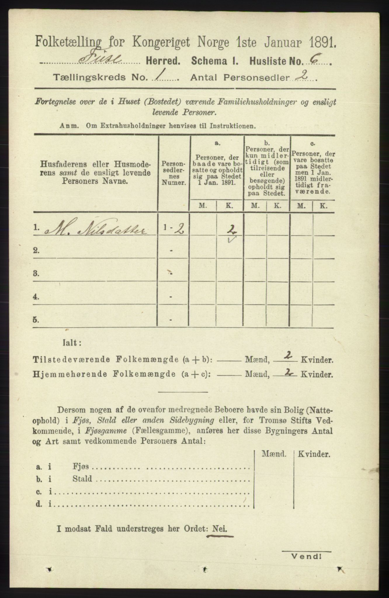 RA, Folketelling 1891 for 1241 Fusa herred, 1891, s. 47