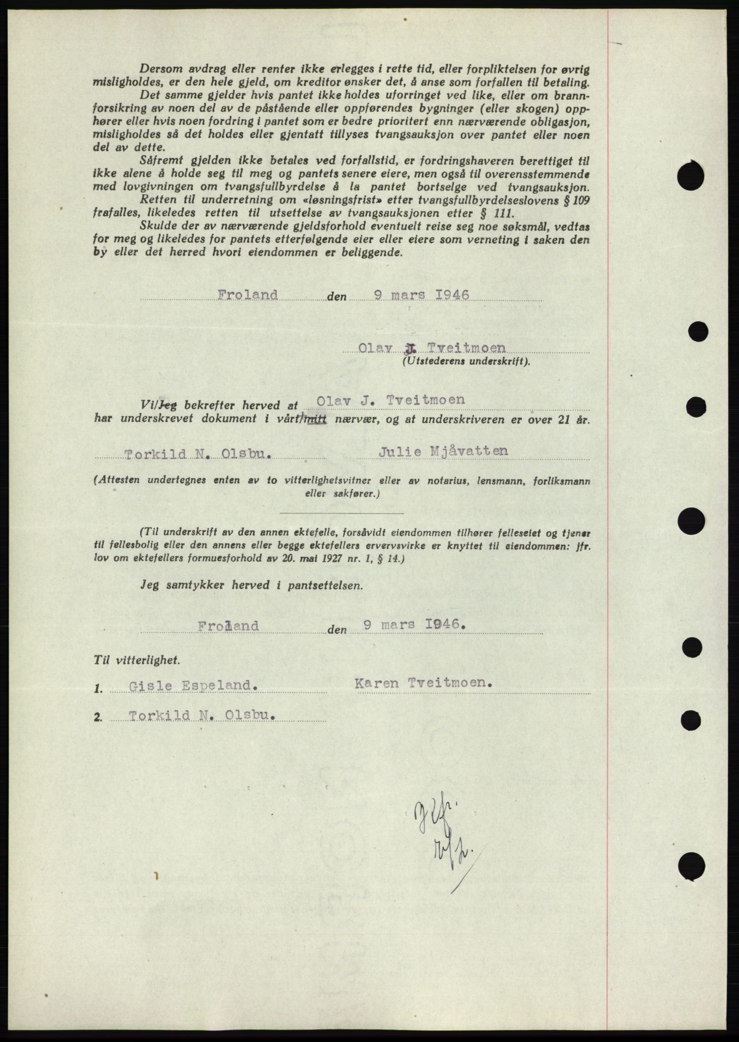 Nedenes sorenskriveri, AV/SAK-1221-0006/G/Gb/Gbb/L0003: Pantebok nr. B3b, 1946-1946, Dagboknr: 192/1946