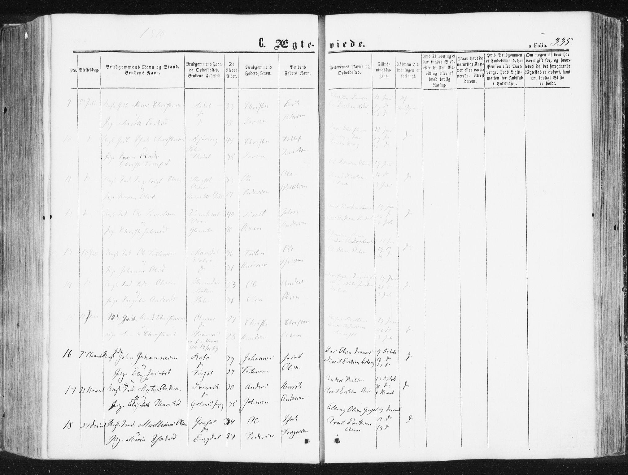 Ministerialprotokoller, klokkerbøker og fødselsregistre - Møre og Romsdal, AV/SAT-A-1454/578/L0905: Ministerialbok nr. 578A04, 1859-1877, s. 335