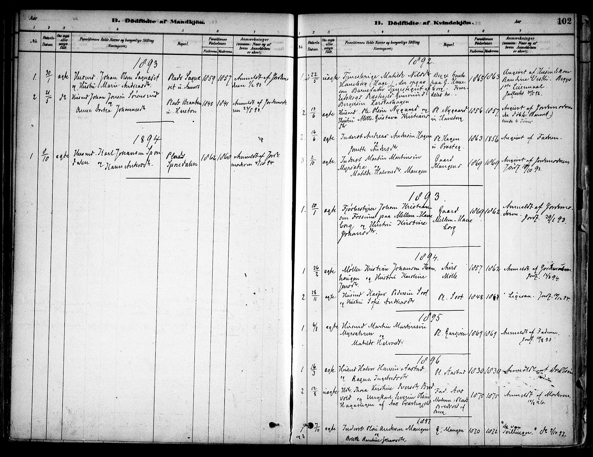 Aurskog prestekontor Kirkebøker, AV/SAO-A-10304a/F/Fa/L0008: Ministerialbok nr. I 8, 1878-1937, s. 102