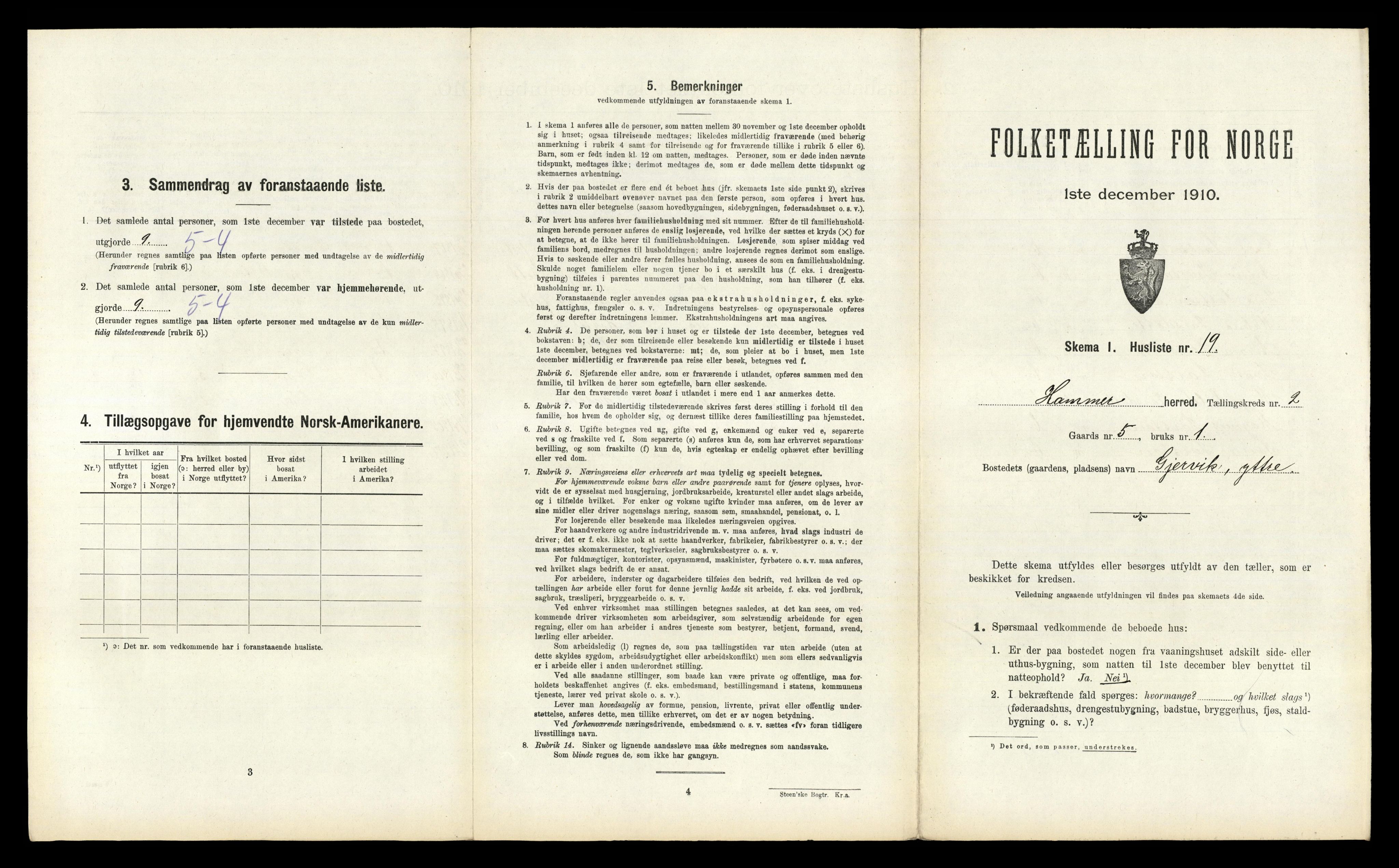 RA, Folketelling 1910 for 1254 Hamre herred, 1910, s. 110