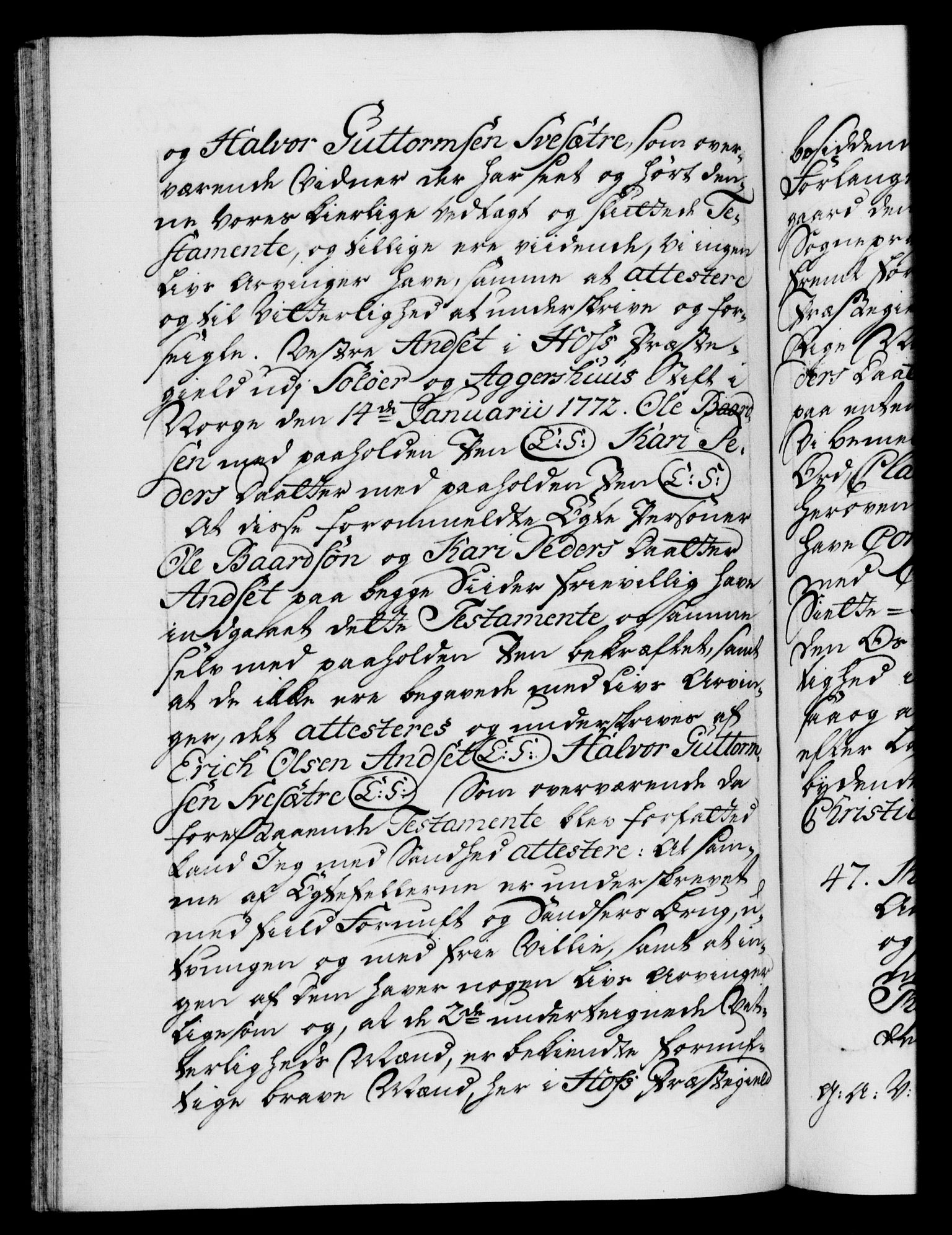 Danske Kanselli 1572-1799, RA/EA-3023/F/Fc/Fca/Fcaa/L0045: Norske registre "Norske eller 3. dept.s åpne brev, 1771-1773, s. 226b