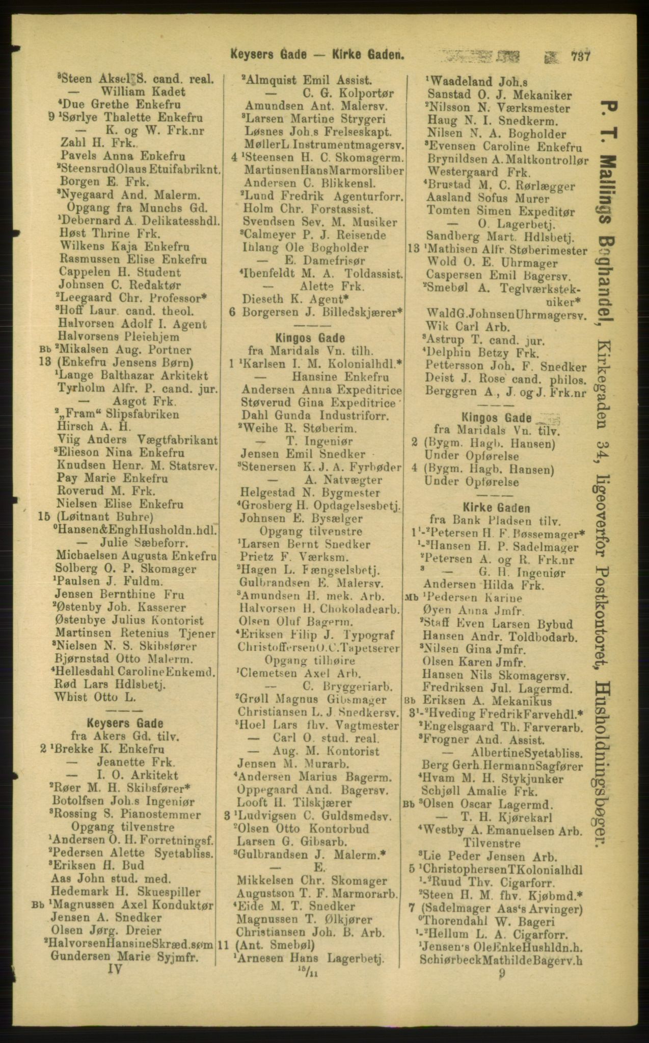 Kristiania/Oslo adressebok, PUBL/-, 1898, s. 737