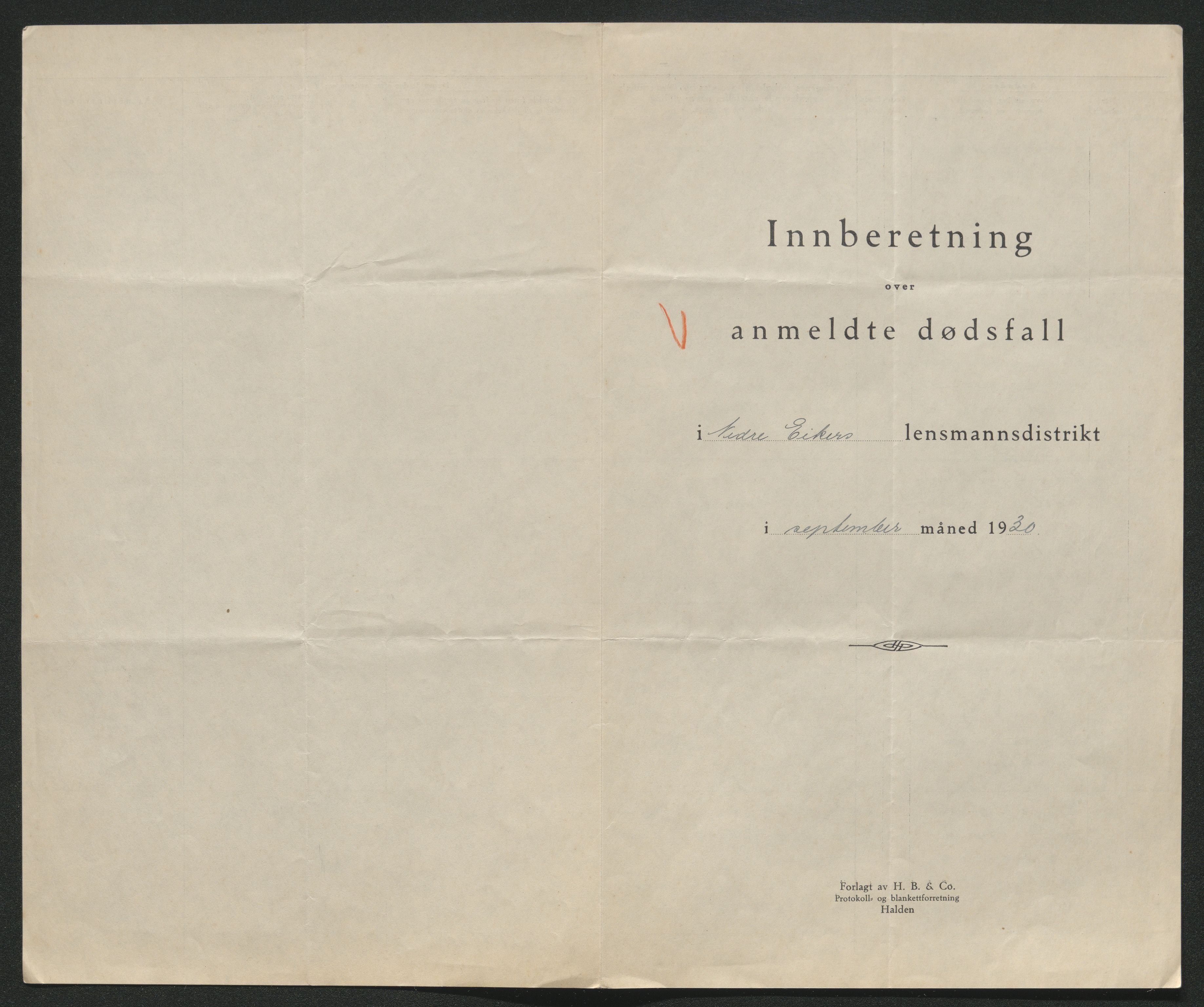 Eiker, Modum og Sigdal sorenskriveri, AV/SAKO-A-123/H/Ha/Hab/L0046: Dødsfallsmeldinger, 1930-1931, s. 379