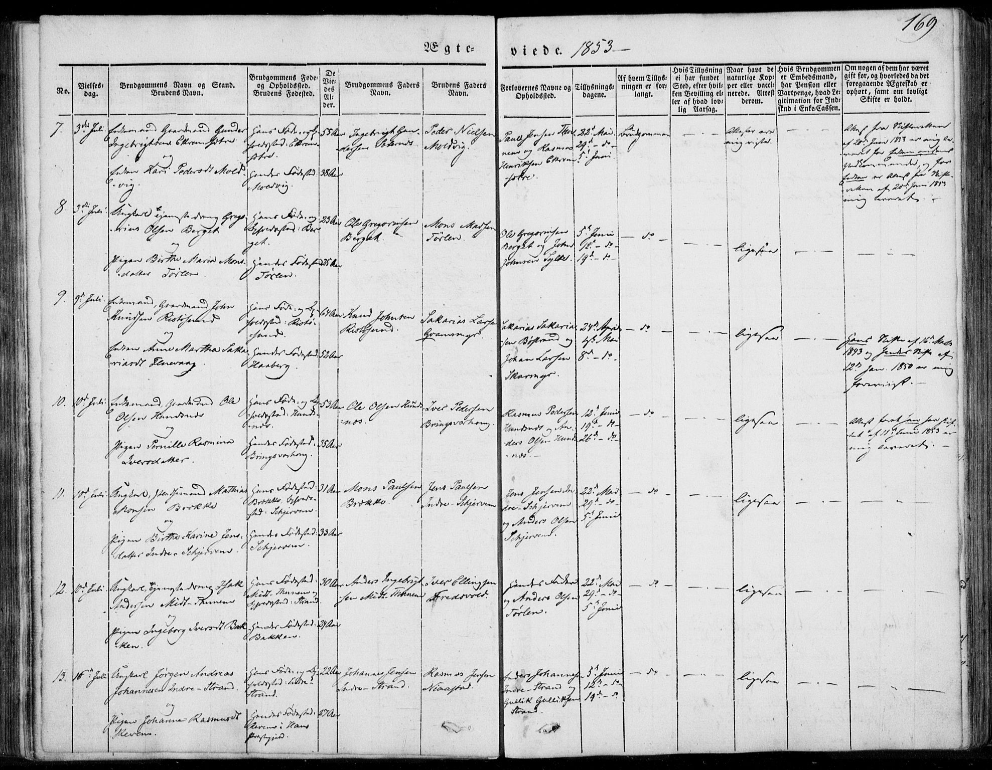 Ministerialprotokoller, klokkerbøker og fødselsregistre - Møre og Romsdal, AV/SAT-A-1454/501/L0006: Ministerialbok nr. 501A06, 1844-1868, s. 169