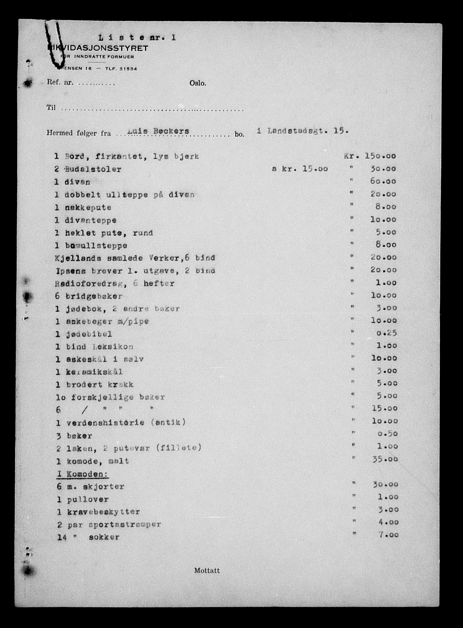 Justisdepartementet, Tilbakeføringskontoret for inndratte formuer, AV/RA-S-1564/H/Hc/Hcd/L0990: --, 1945-1947, s. 562