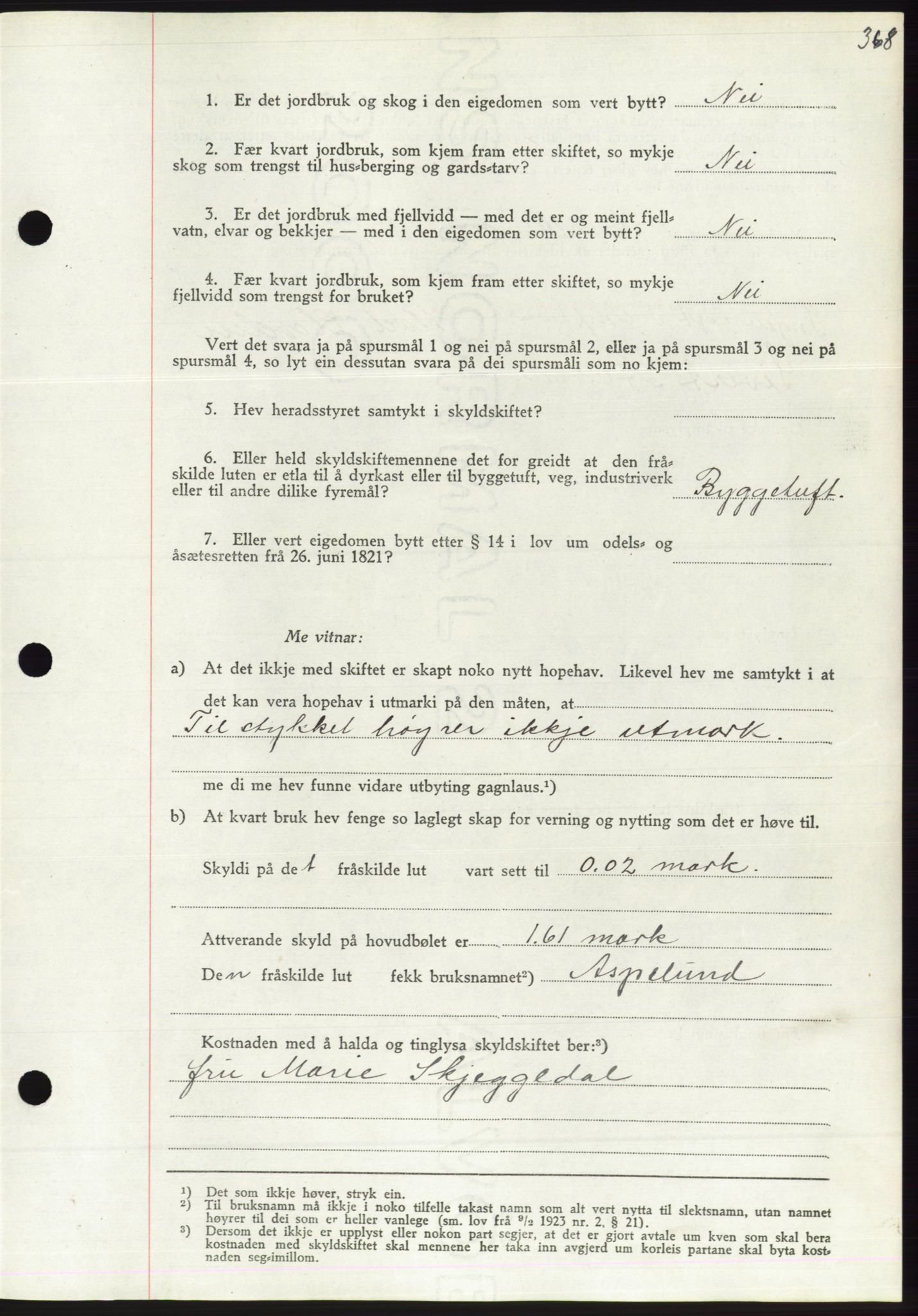 Søre Sunnmøre sorenskriveri, AV/SAT-A-4122/1/2/2C/L0071: Pantebok nr. 65, 1941-1941, Dagboknr: 817/1941