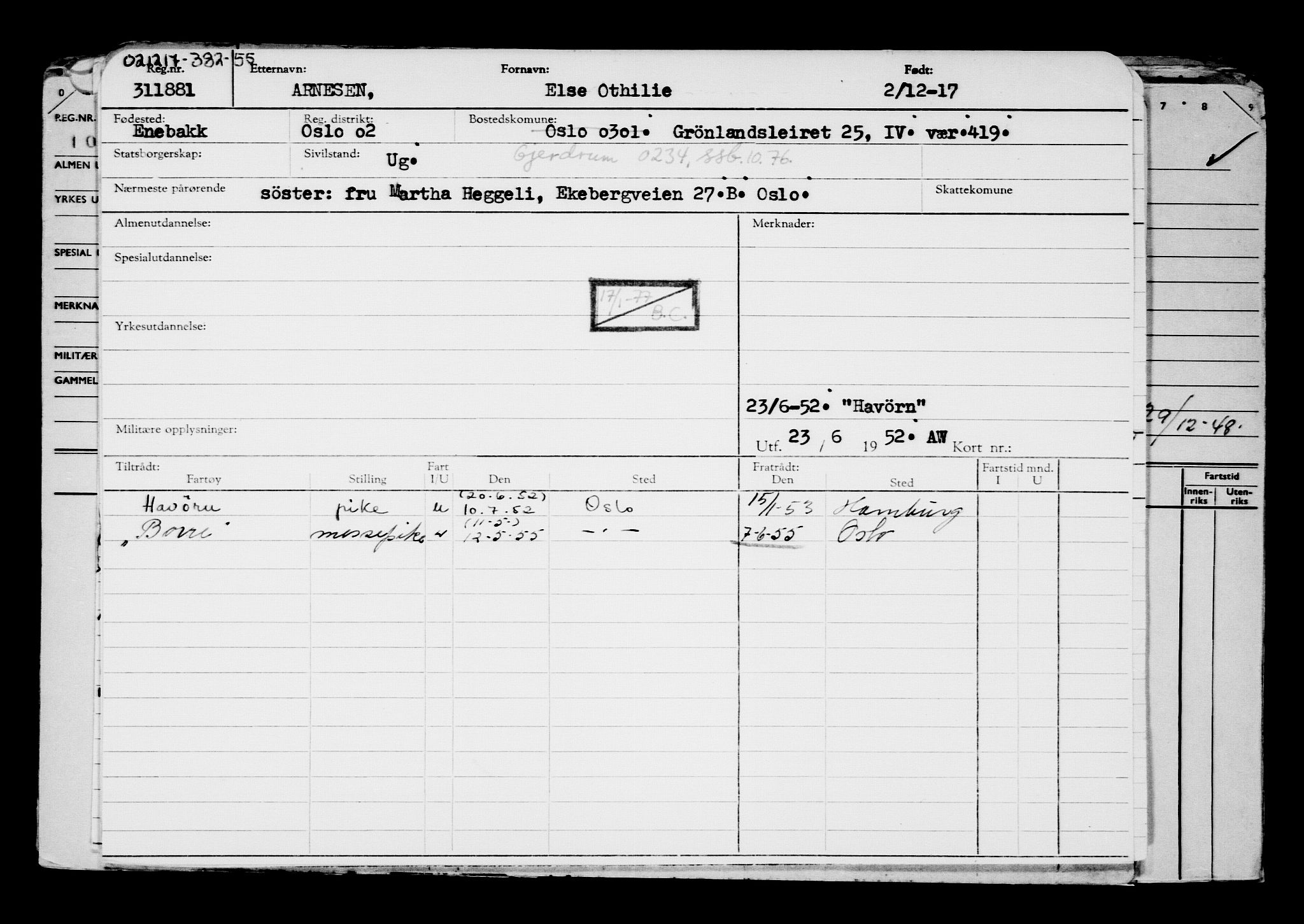 Direktoratet for sjømenn, AV/RA-S-3545/G/Gb/L0153: Hovedkort, 1917, s. 532