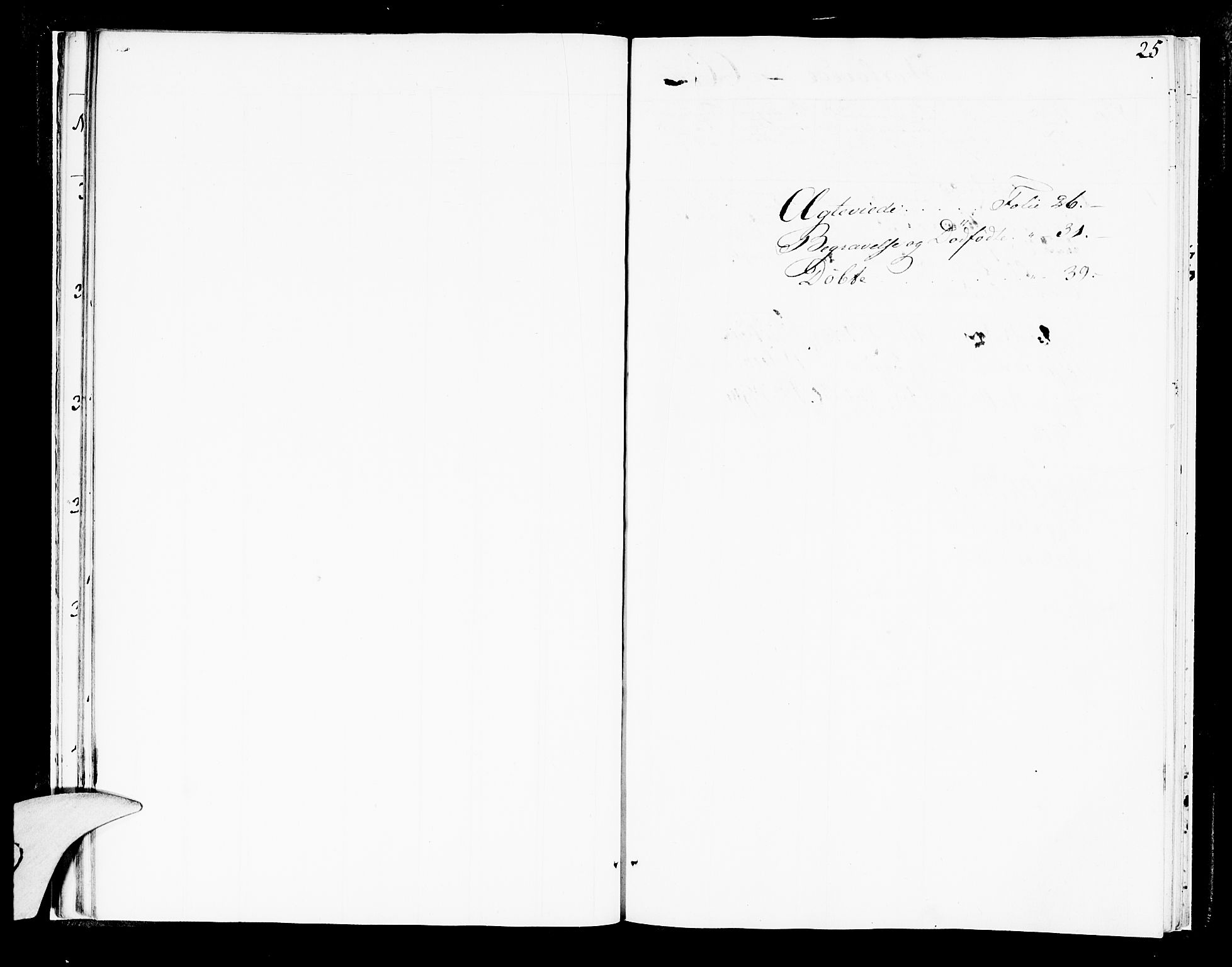Korskirken sokneprestembete, SAB/A-76101/H/Hab: Klokkerbok nr. A 2, 1820-1832, s. 25