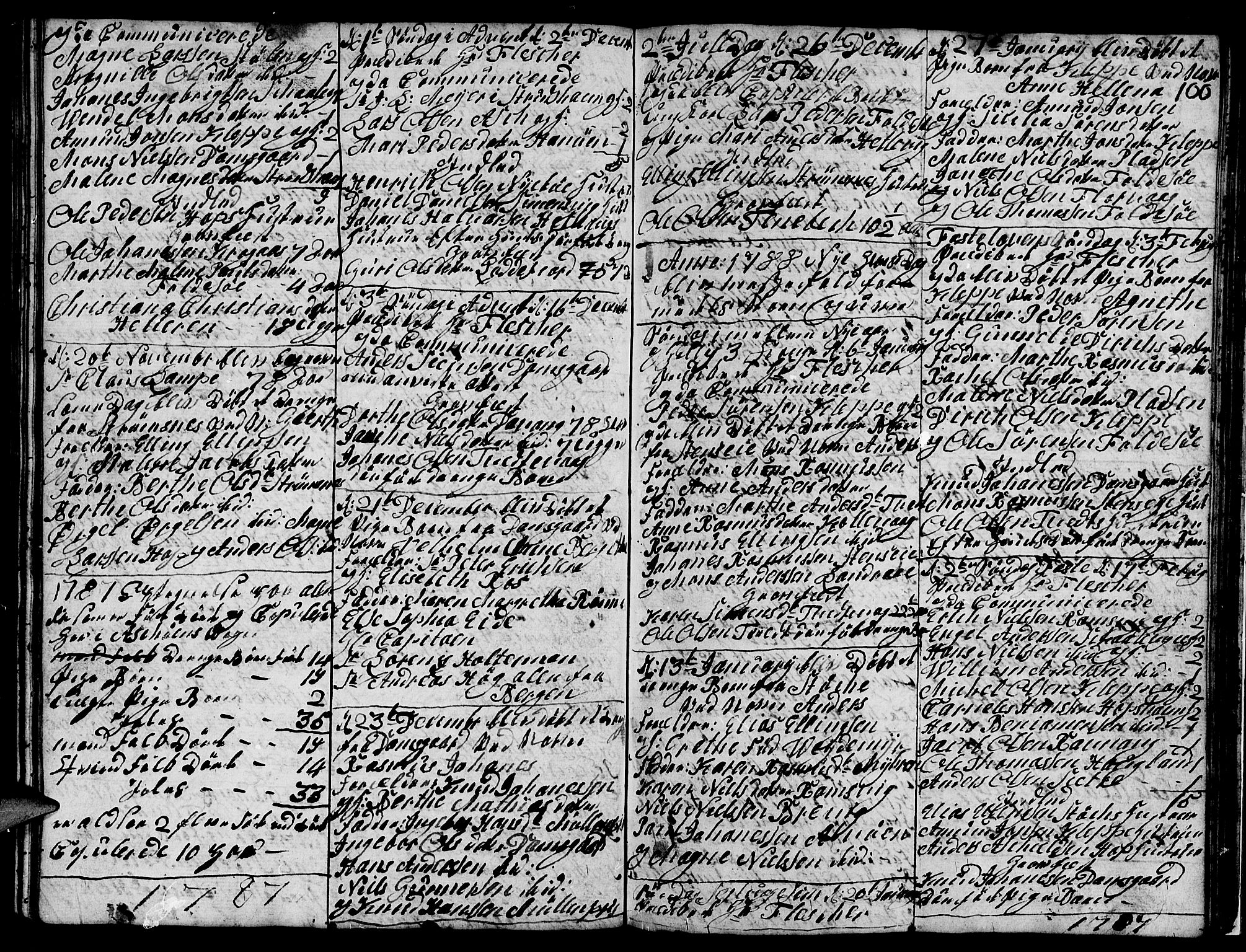 Askøy Sokneprestembete, AV/SAB-A-74101/H/Ha/Hab/Haba/L0001: Klokkerbok nr. A 1, 1775-1792, s. 100
