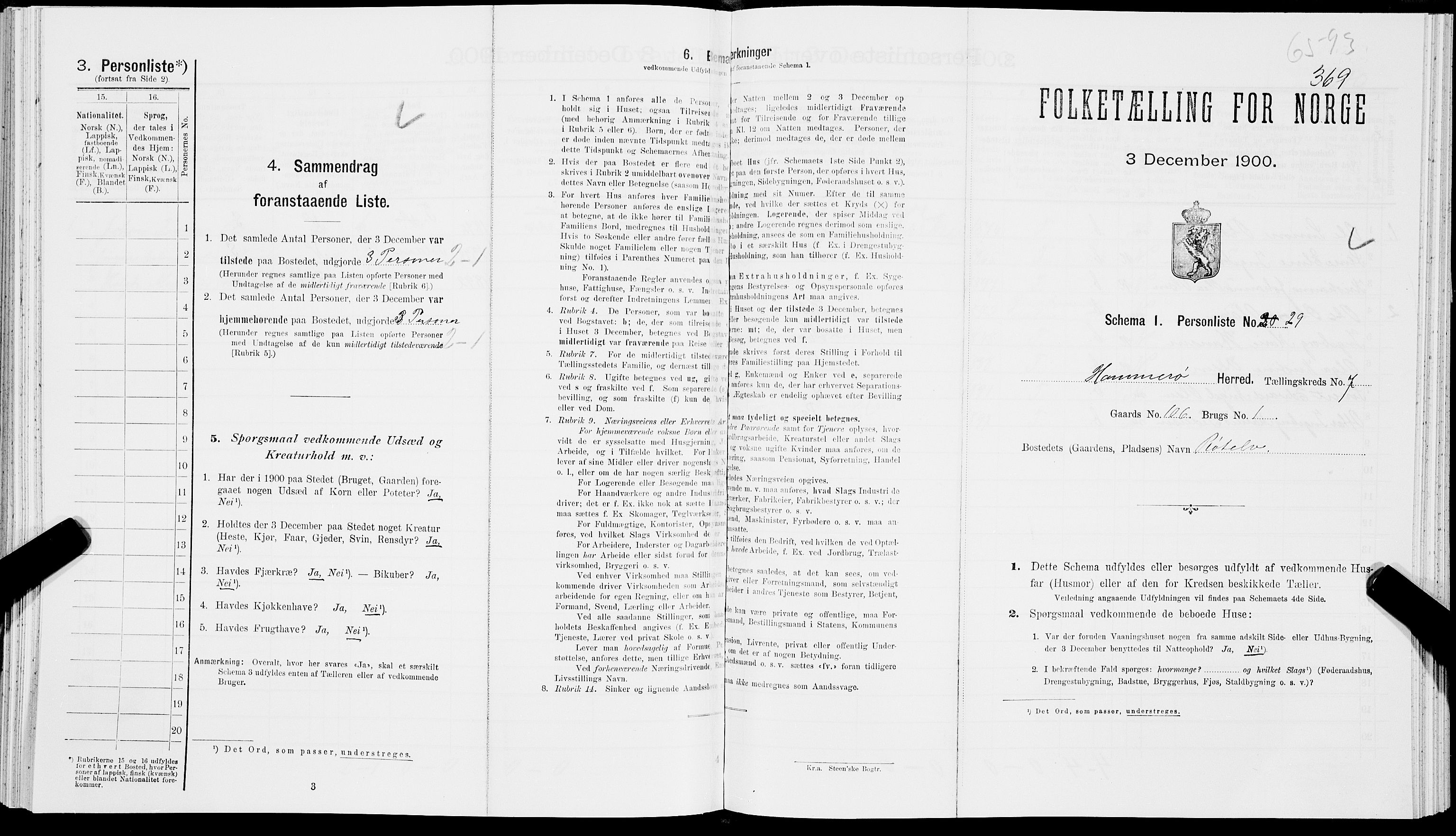 SAT, Folketelling 1900 for 1849 Hamarøy herred, 1900, s. 859