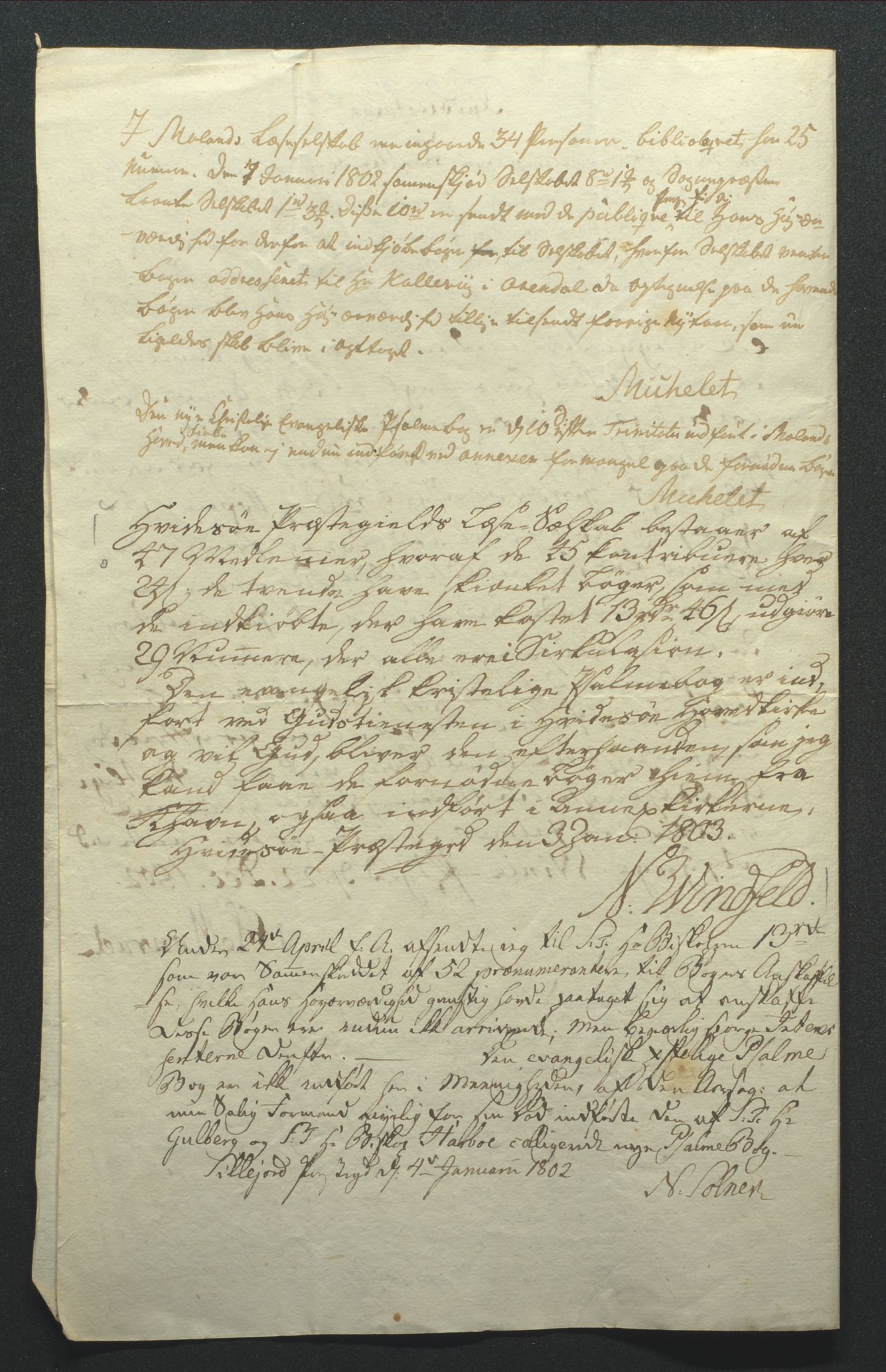 Biskopen i Kristiansand, AV/SAK-1113-0001/G/Gc/L0006: C 78 - Presteinnberetninger, 1799-1822, s. 5