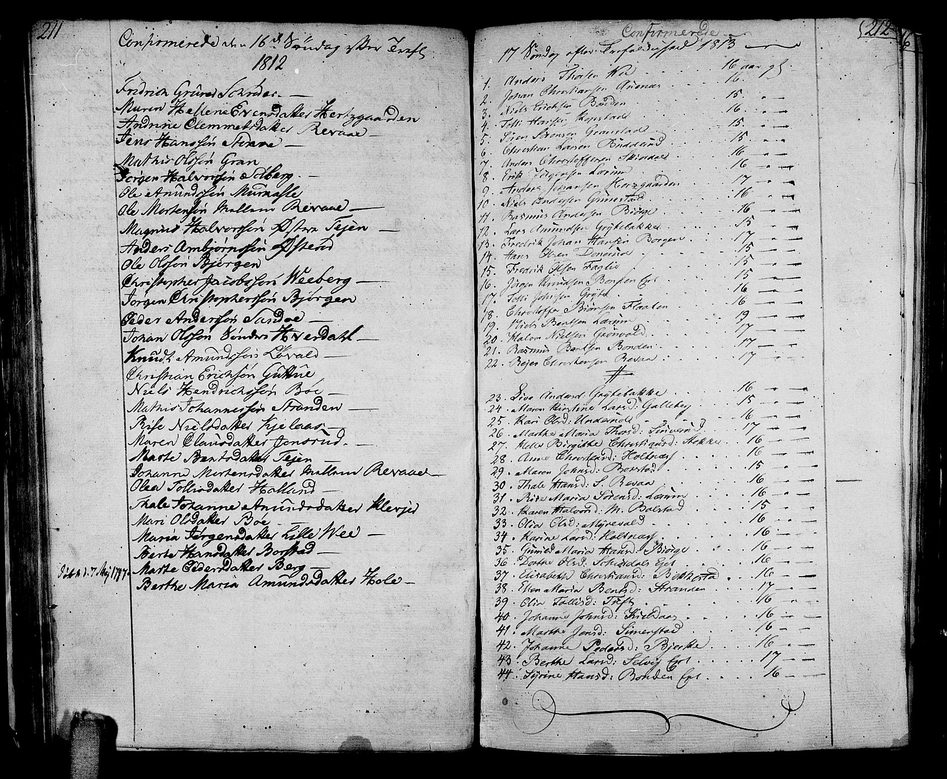 Sande Kirkebøker, AV/SAKO-A-53/F/Fa/L0002: Ministerialbok nr. 2, 1804-1814, s. 211-212
