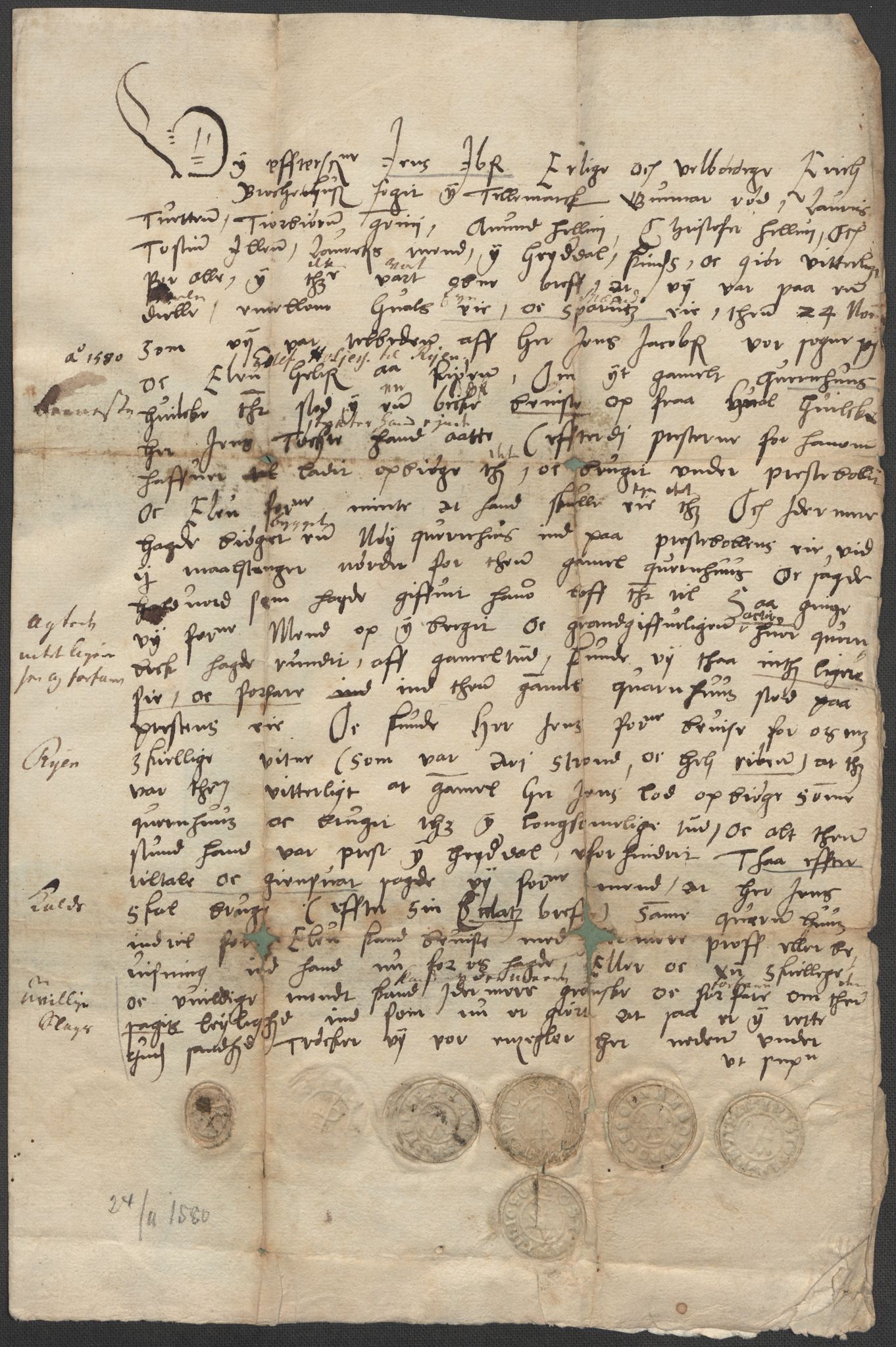 Riksarkivets diplomsamling, AV/RA-EA-5965/F15/L0028: Prestearkiv - Telemark, 1572-1769, s. 34