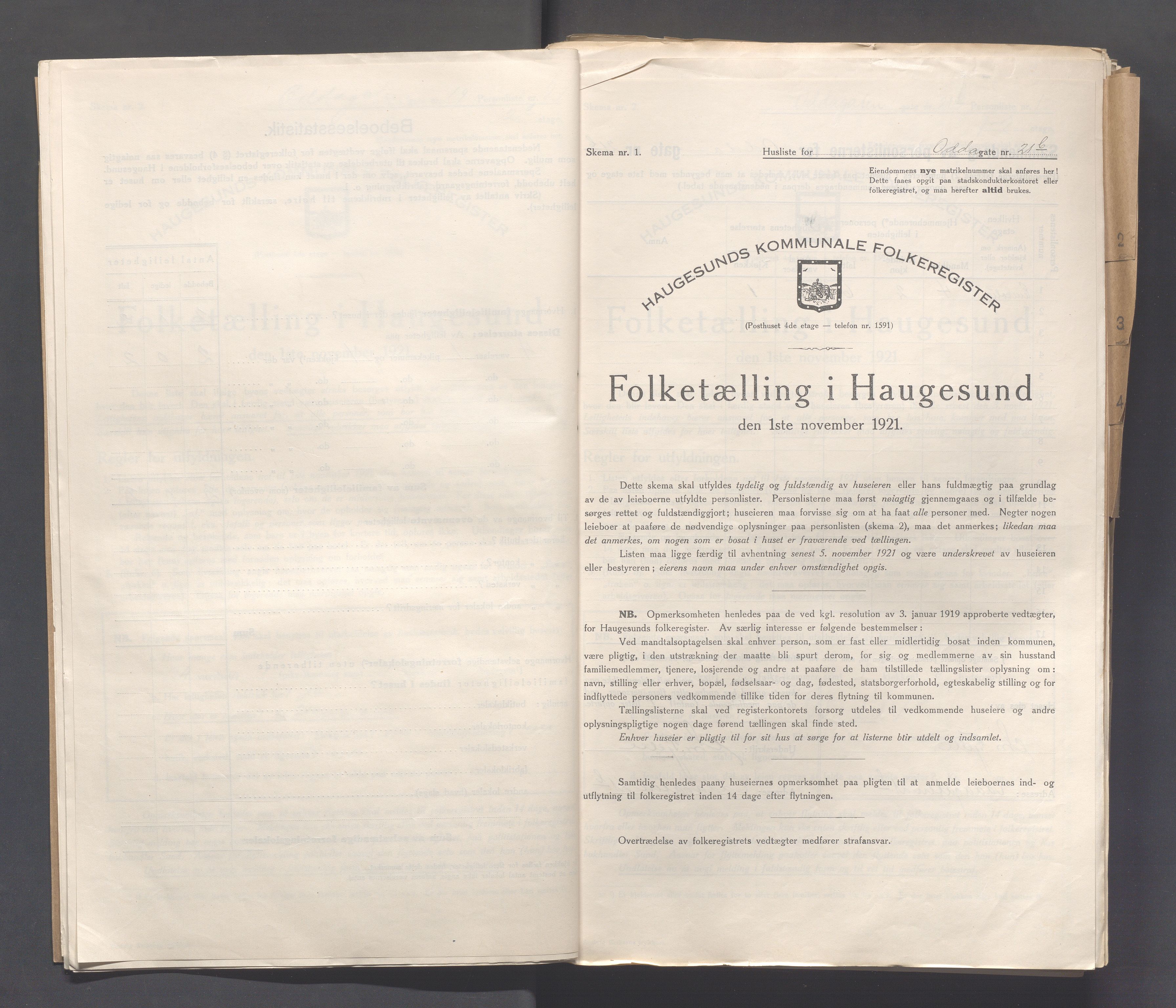 IKAR, Kommunal folketelling 1.11.1921 for Haugesund, 1921, s. 3210