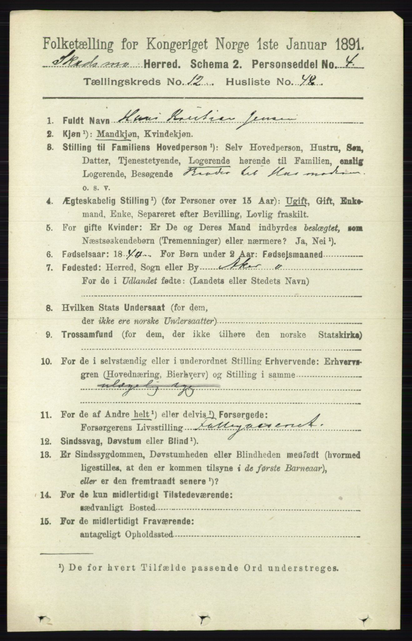 RA, Folketelling 1891 for 0231 Skedsmo herred, 1891, s. 7080