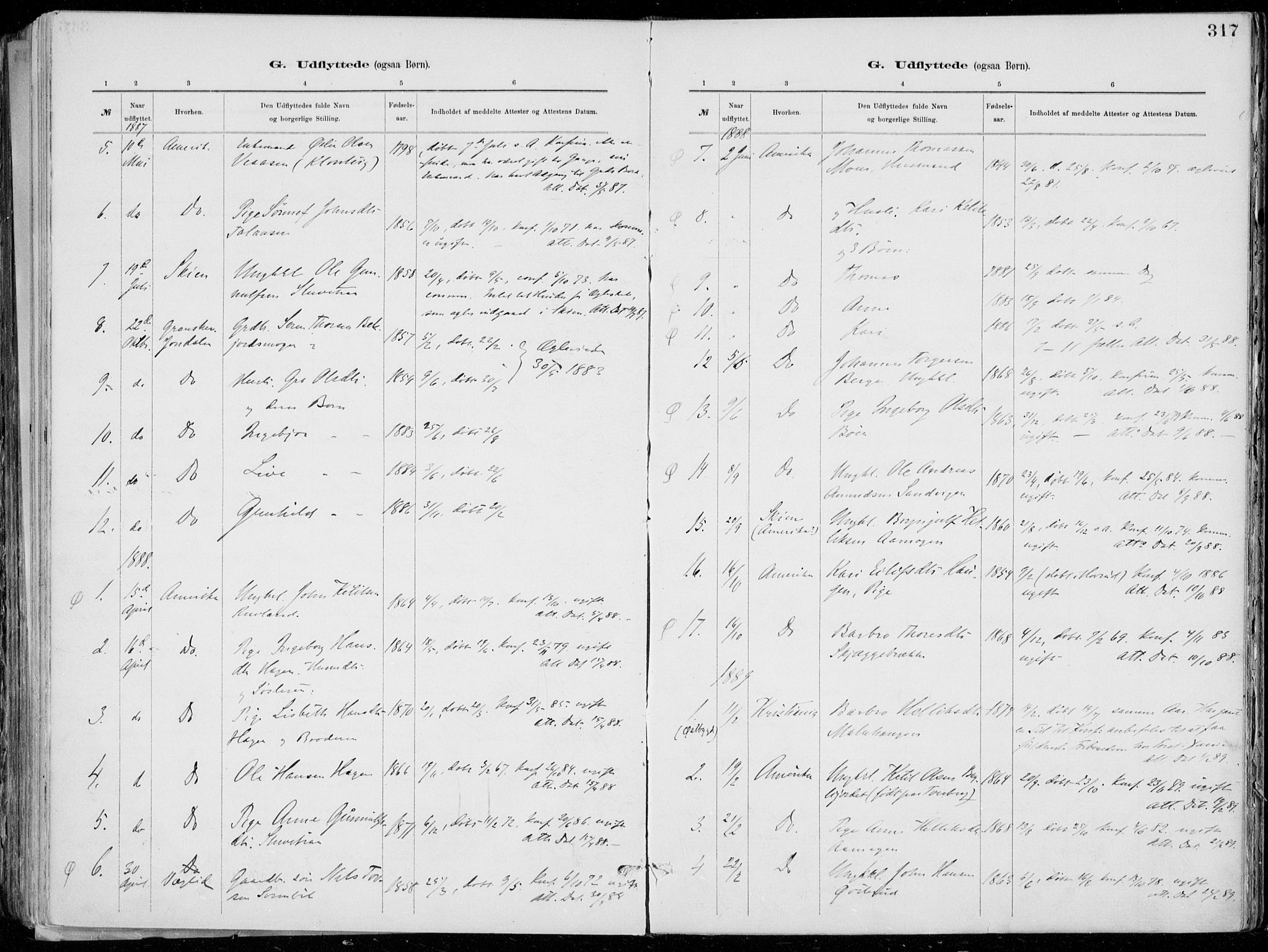 Tinn kirkebøker, AV/SAKO-A-308/F/Fa/L0007: Ministerialbok nr. I 7, 1878-1922, s. 317
