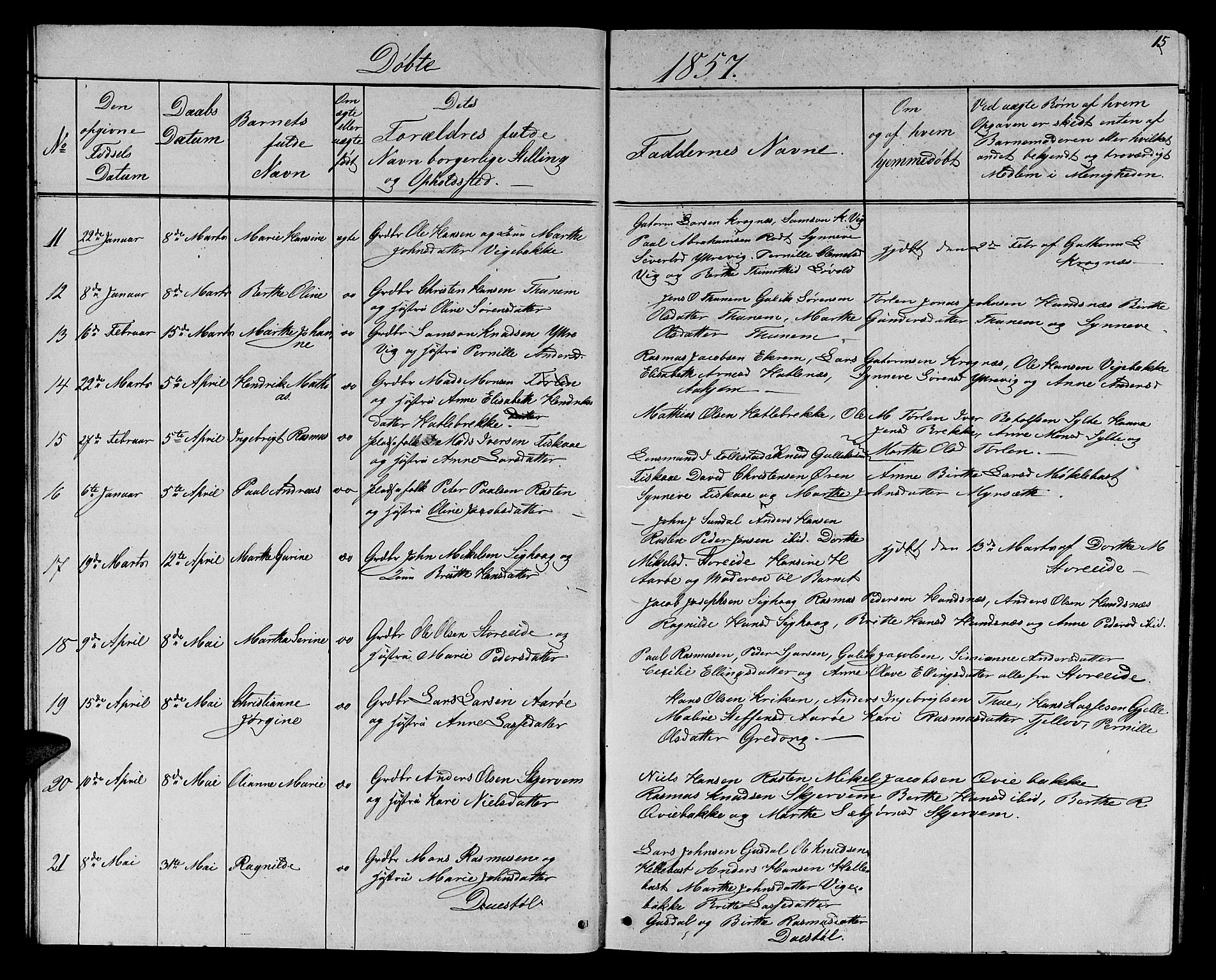 Ministerialprotokoller, klokkerbøker og fødselsregistre - Møre og Romsdal, AV/SAT-A-1454/501/L0015: Klokkerbok nr. 501C01, 1854-1867, s. 16