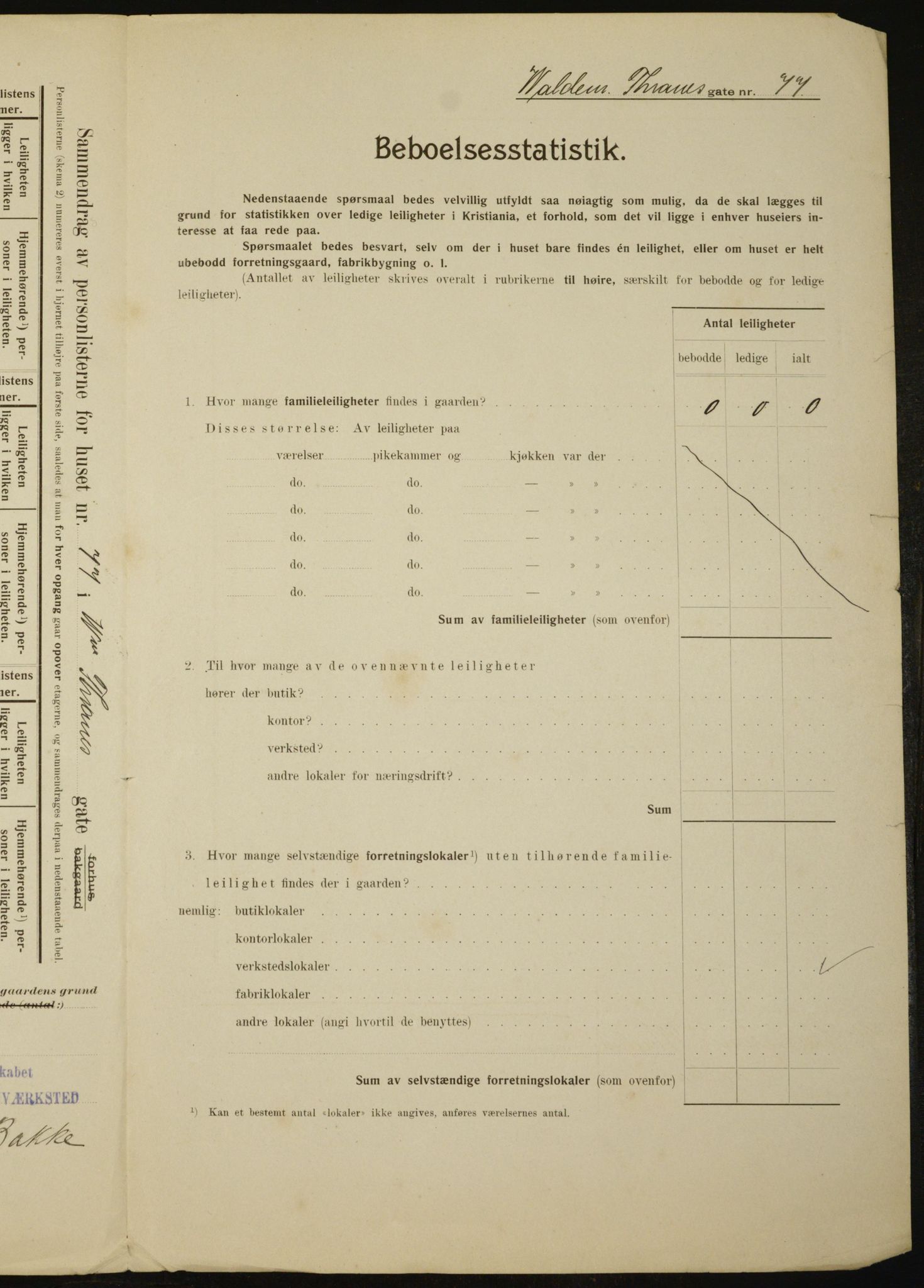 OBA, Kommunal folketelling 1.2.1910 for Kristiania, 1910, s. 120730