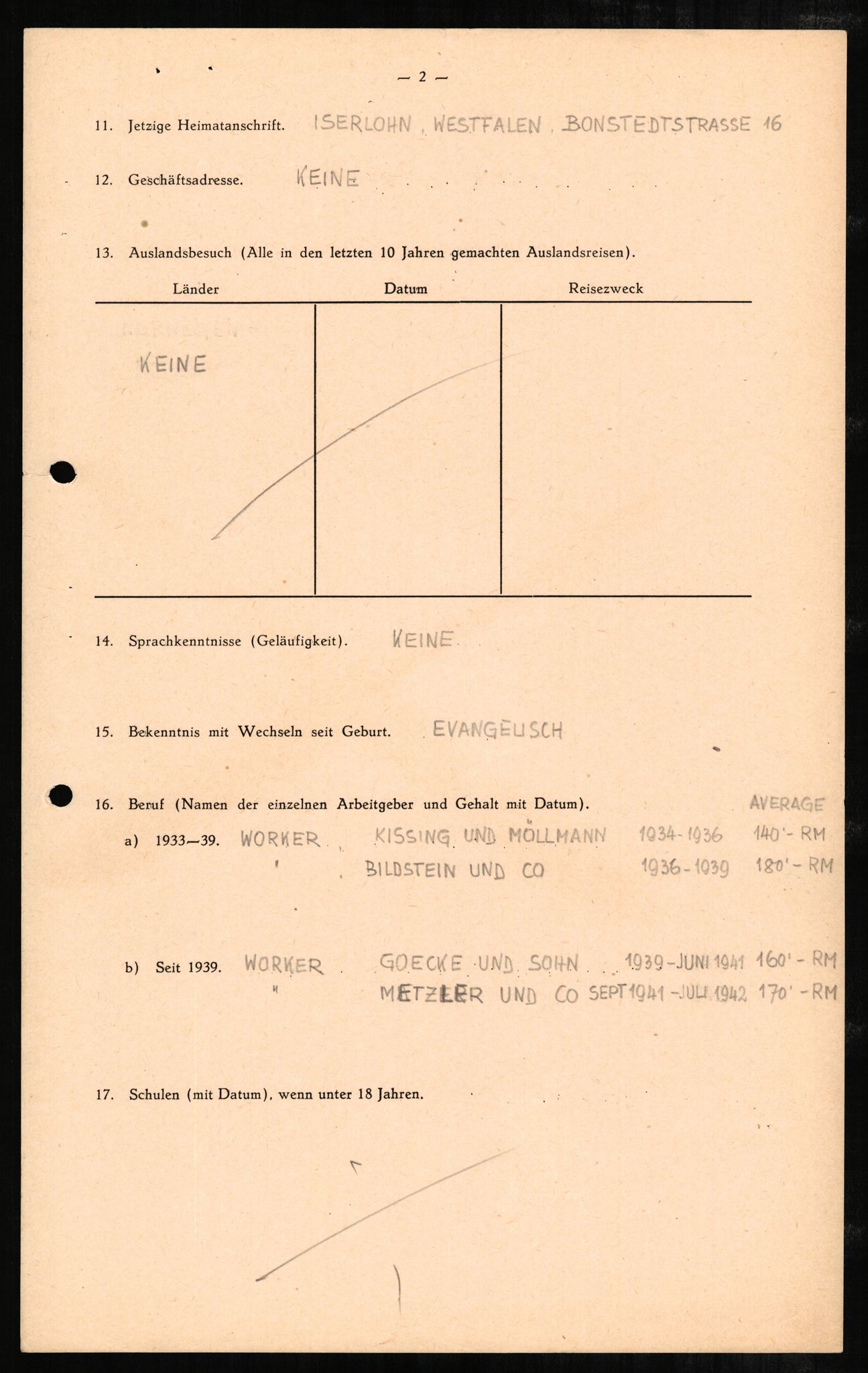 Forsvaret, Forsvarets overkommando II, AV/RA-RAFA-3915/D/Db/L0001: CI Questionaires. Tyske okkupasjonsstyrker i Norge. Tyskere., 1945-1946, s. 551