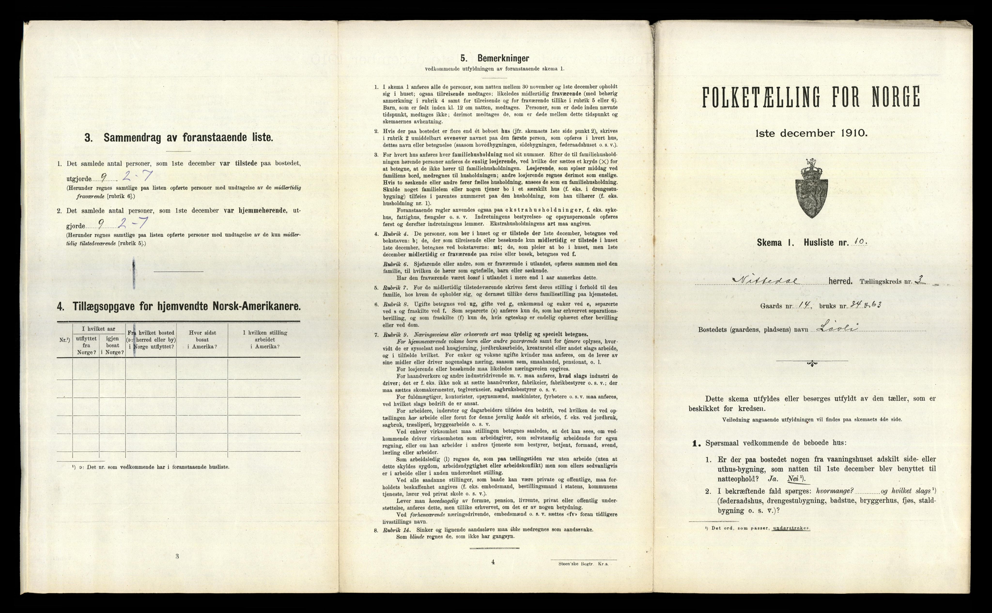 RA, Folketelling 1910 for 0233 Nittedal herred, 1910, s. 459