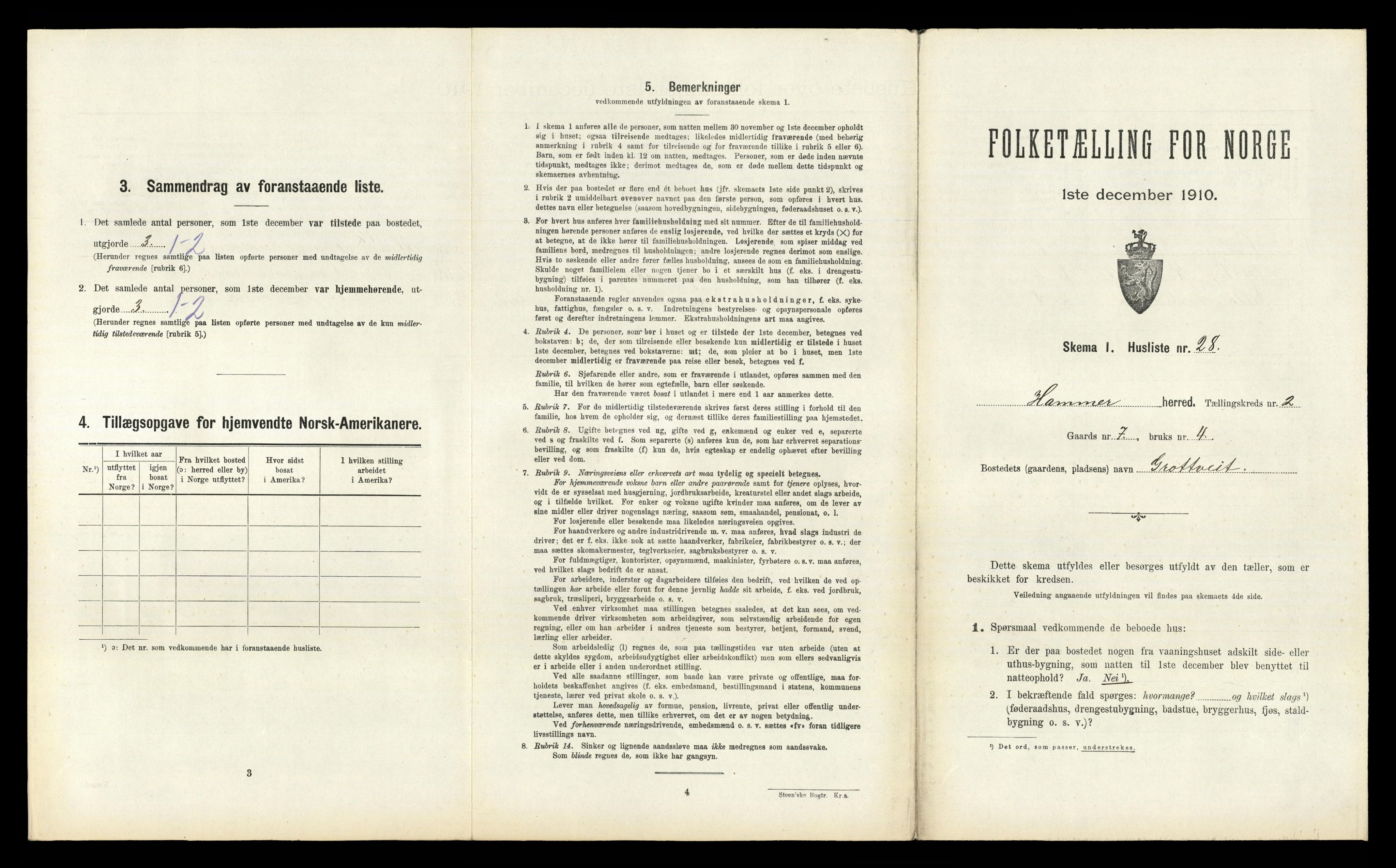 RA, Folketelling 1910 for 1254 Hamre herred, 1910, s. 128