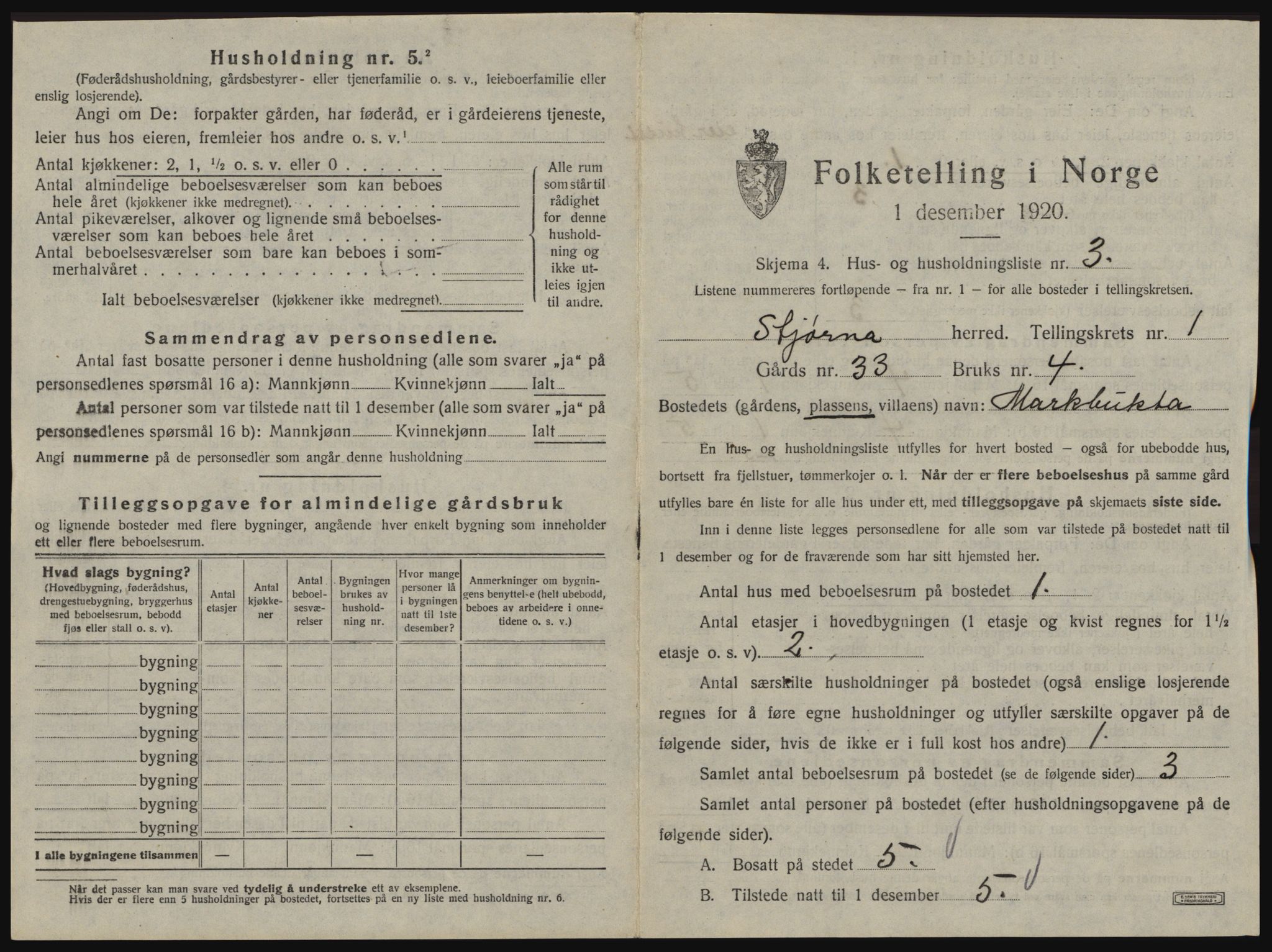 SAT, Folketelling 1920 for 1626 Stjørna herred, 1920, s. 34