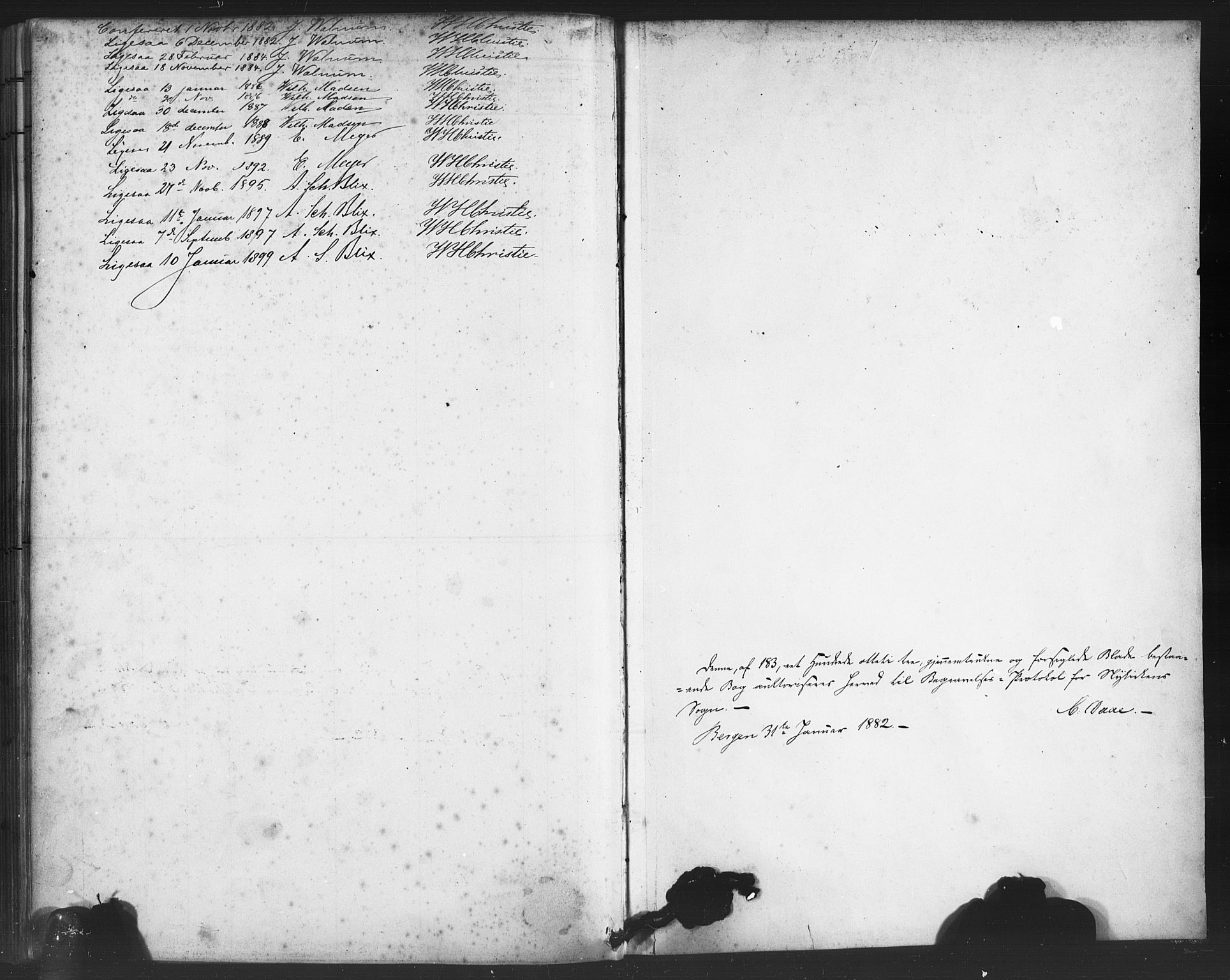 Nykirken Sokneprestembete, AV/SAB-A-77101/H/Haa/L0044: Ministerialbok nr. E 4, 1882-1898