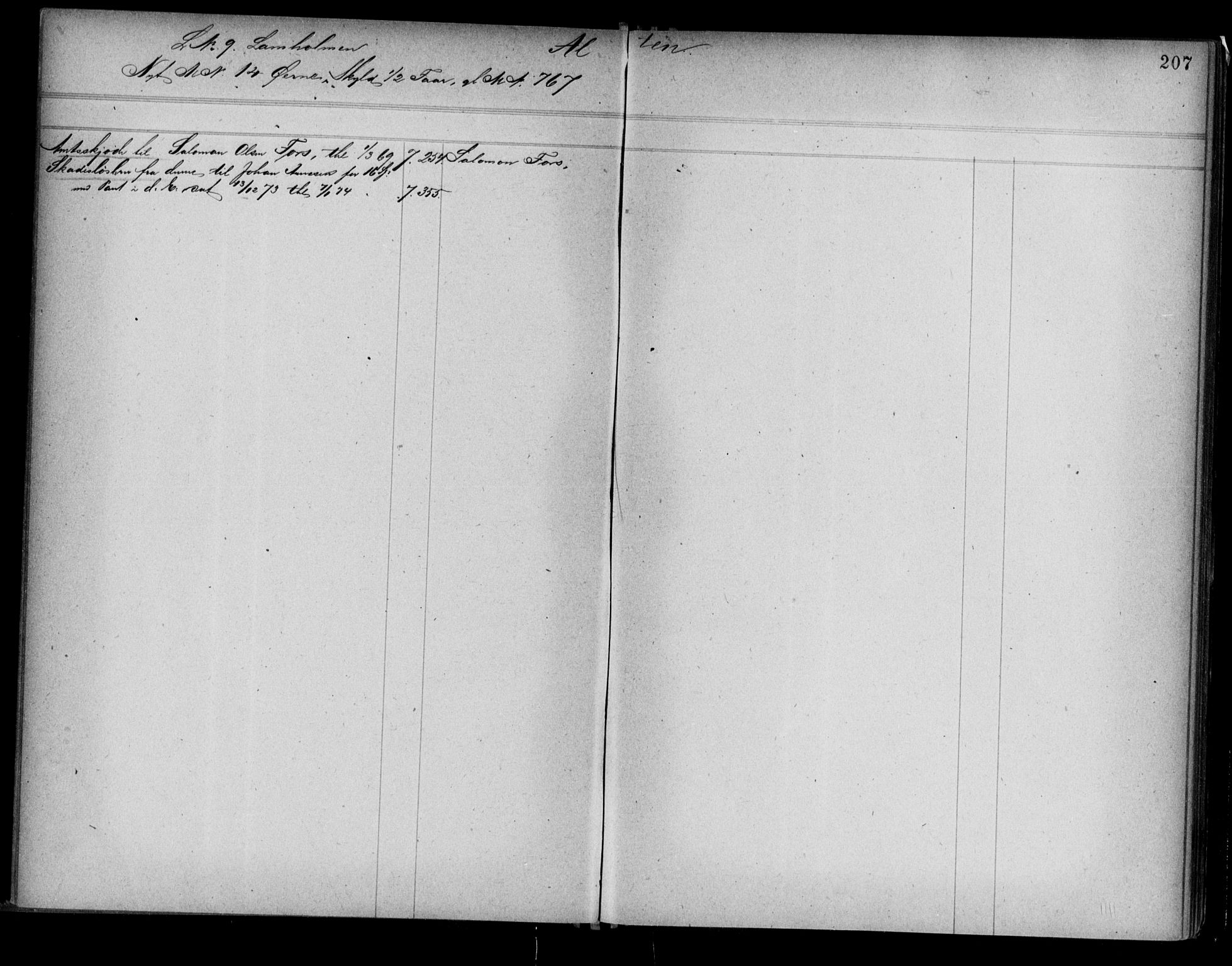 Alta fogderi/sorenskriveri, SATØ/SATØ-5/1/K/Kb/Kba/L0006pantereg: Panteregister nr. 6, 1776, s. 207