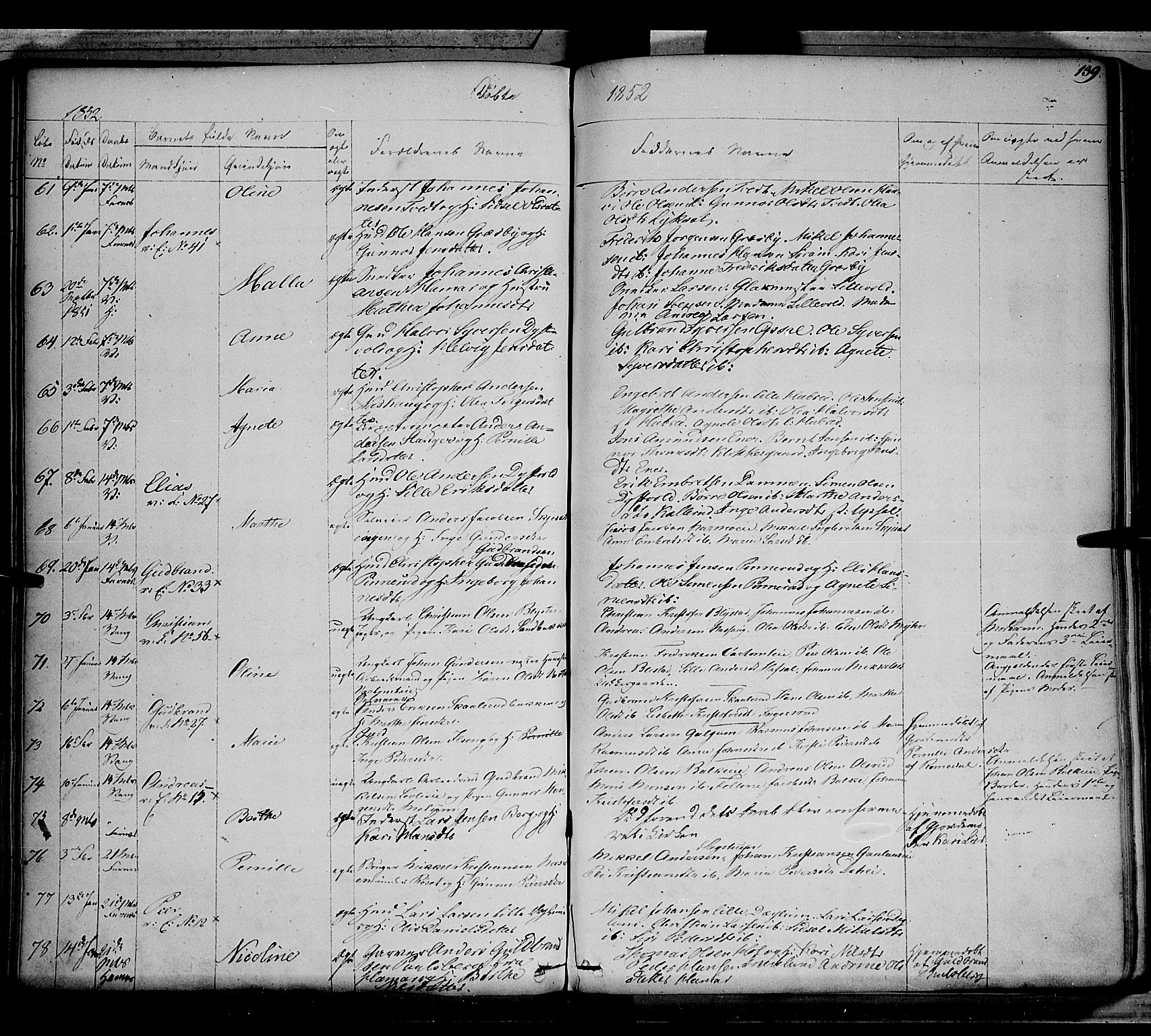 Vang prestekontor, Hedmark, AV/SAH-PREST-008/H/Ha/Haa/L0010: Ministerialbok nr. 10, 1841-1855, s. 139