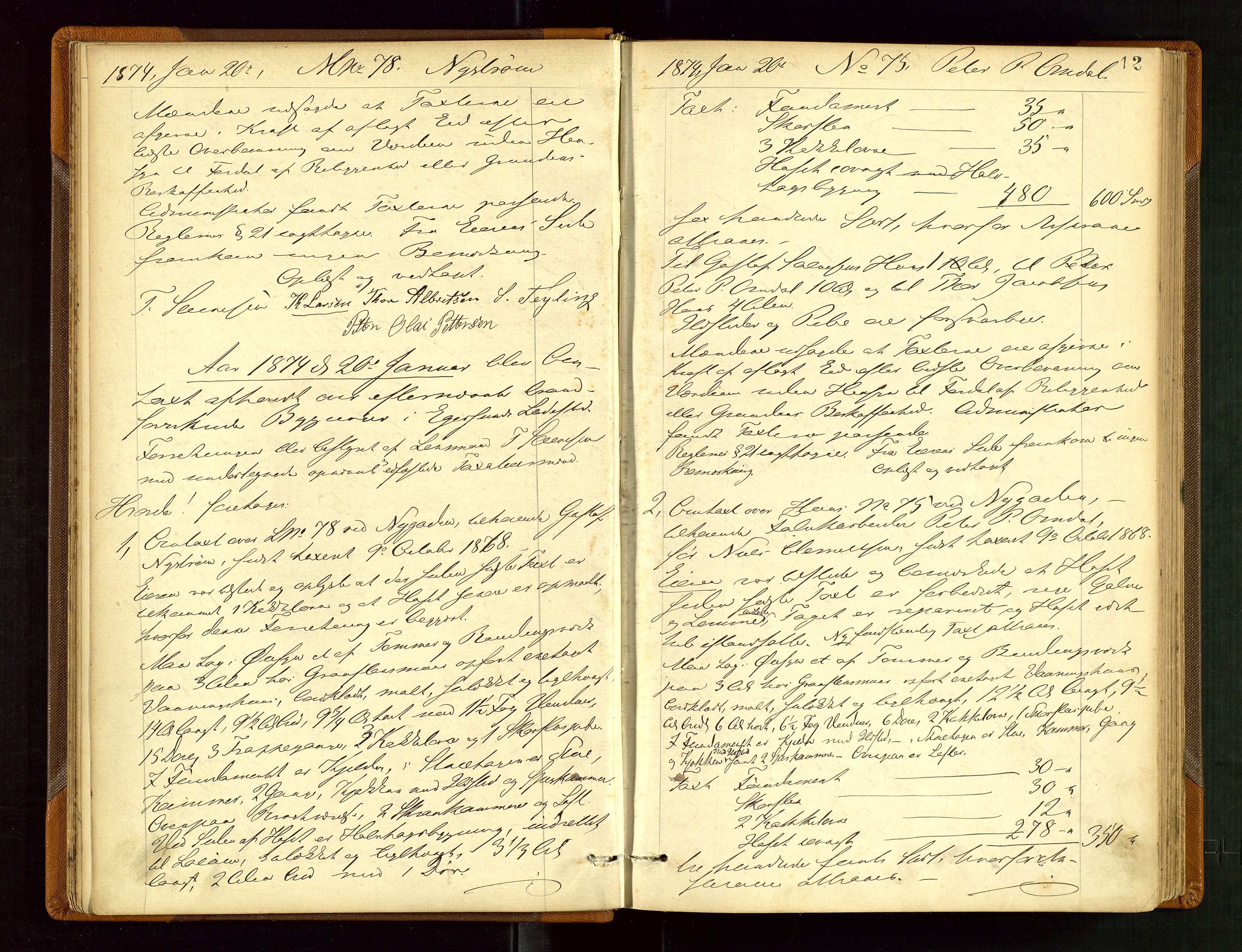 Eigersund lensmannskontor, AV/SAST-A-100171/God/L0003: "Brandtaxationsprotokol", 1874-1886, s. 11b-12a