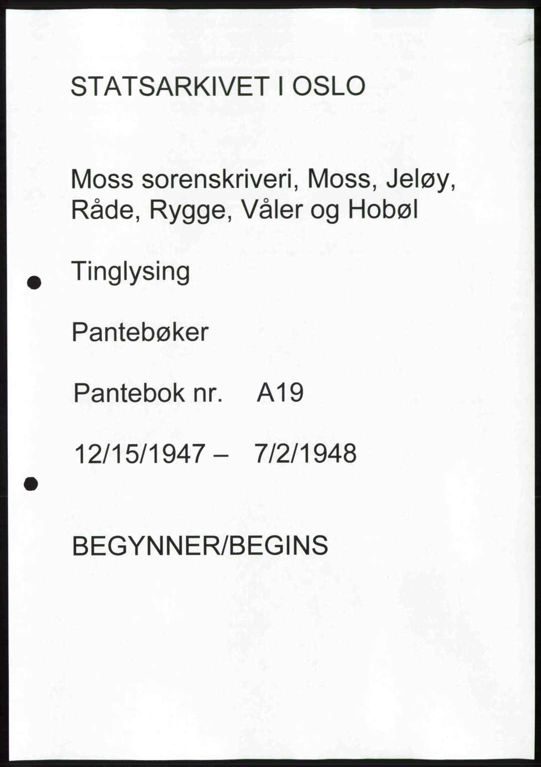 Moss sorenskriveri, SAO/A-10168: Pantebok nr. A19, 1947-1948