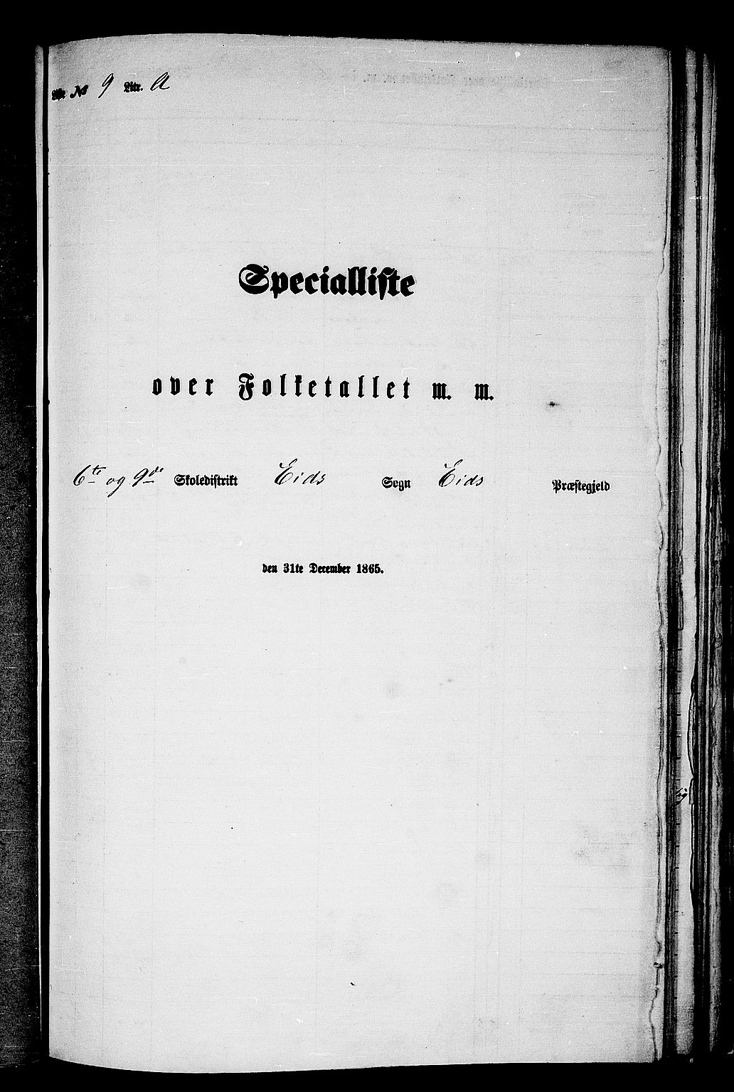 RA, Folketelling 1865 for 1443P Eid prestegjeld, 1865, s. 129