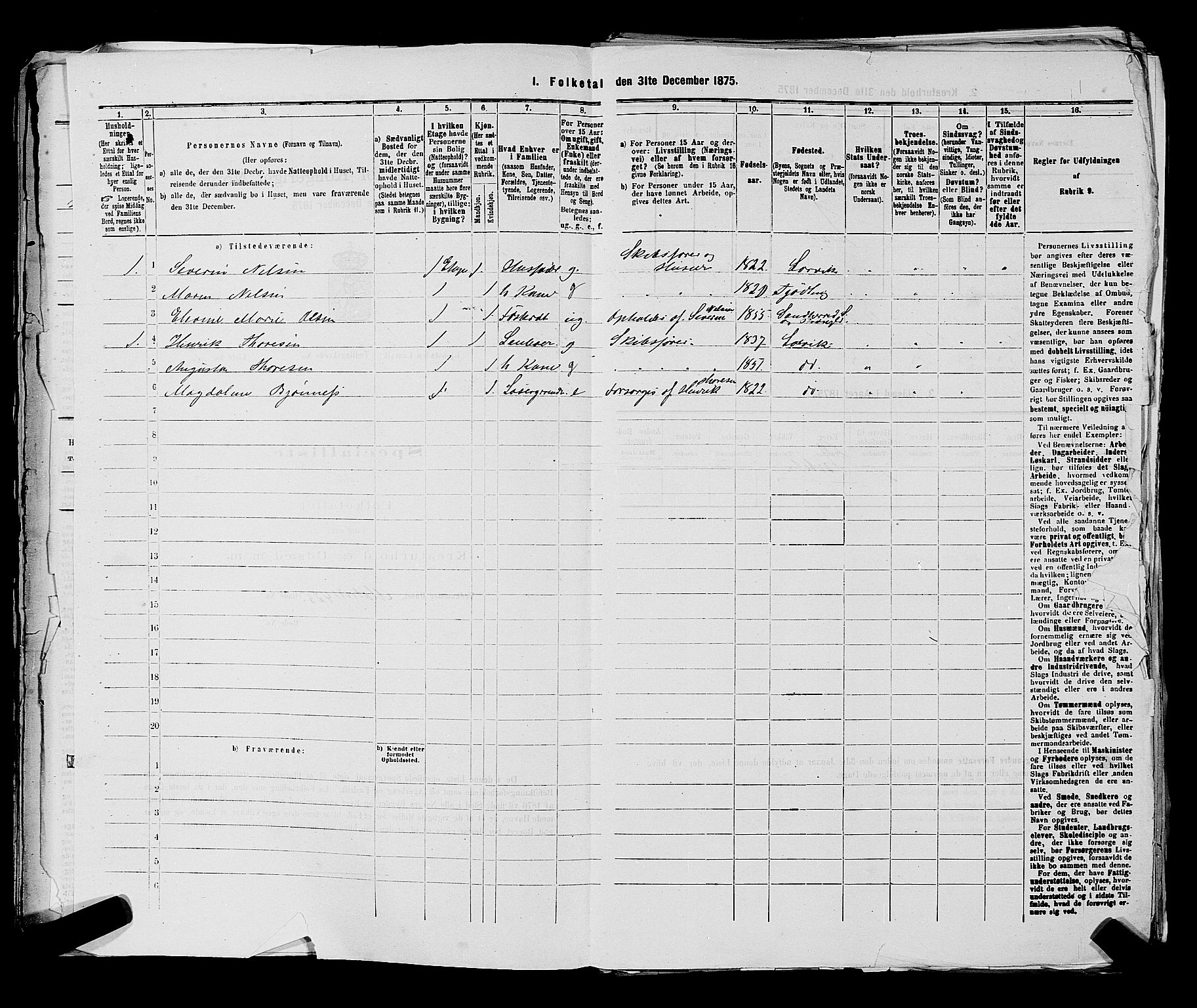 SAKO, Folketelling 1875 for 0707P Larvik prestegjeld, 1875, s. 1126