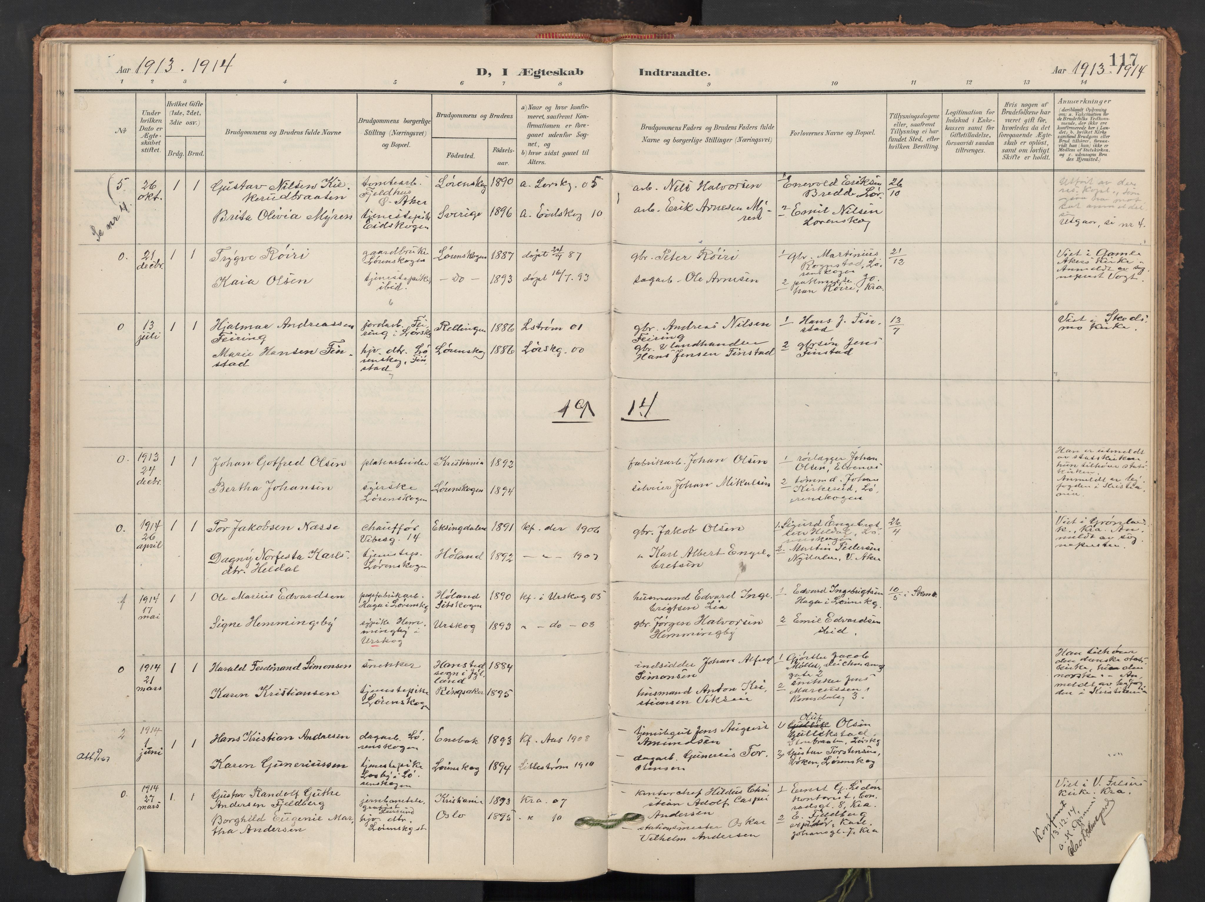 Skedsmo prestekontor Kirkebøker, SAO/A-10033a/F/Fb/L0002: Ministerialbok nr. II 2, 1902-1921, s. 117