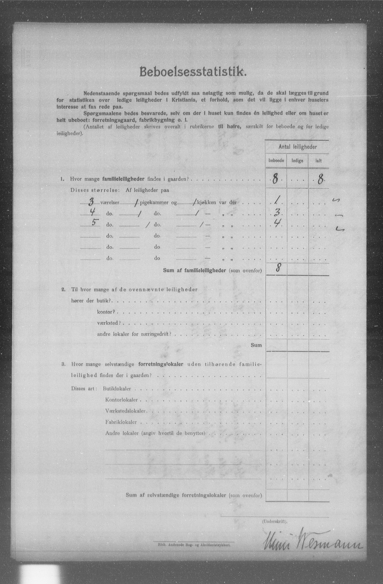 OBA, Kommunal folketelling 31.12.1904 for Kristiania kjøpstad, 1904, s. 9974