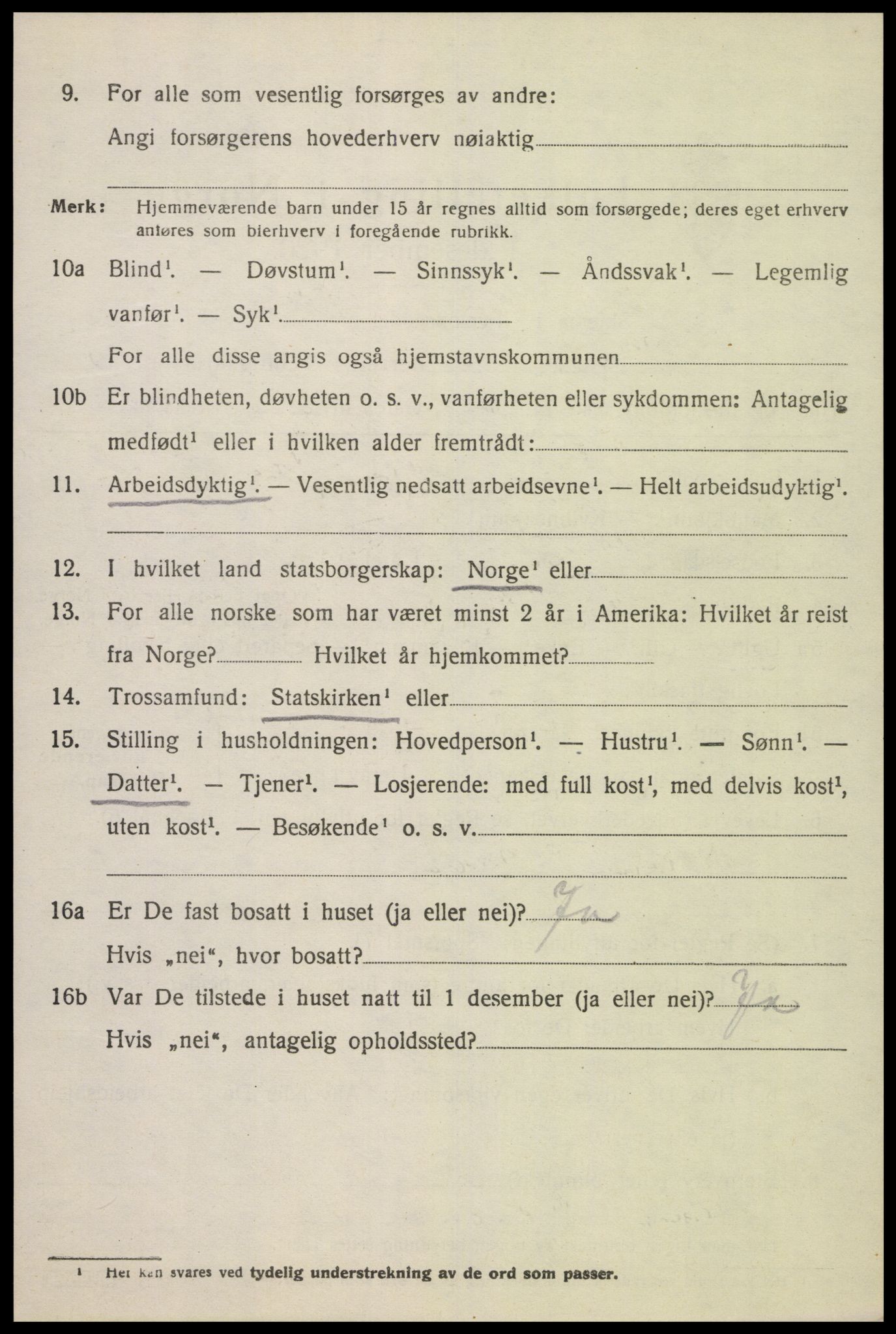 SAK, Folketelling 1920 for 1038 Feda herred, 1920, s. 1876