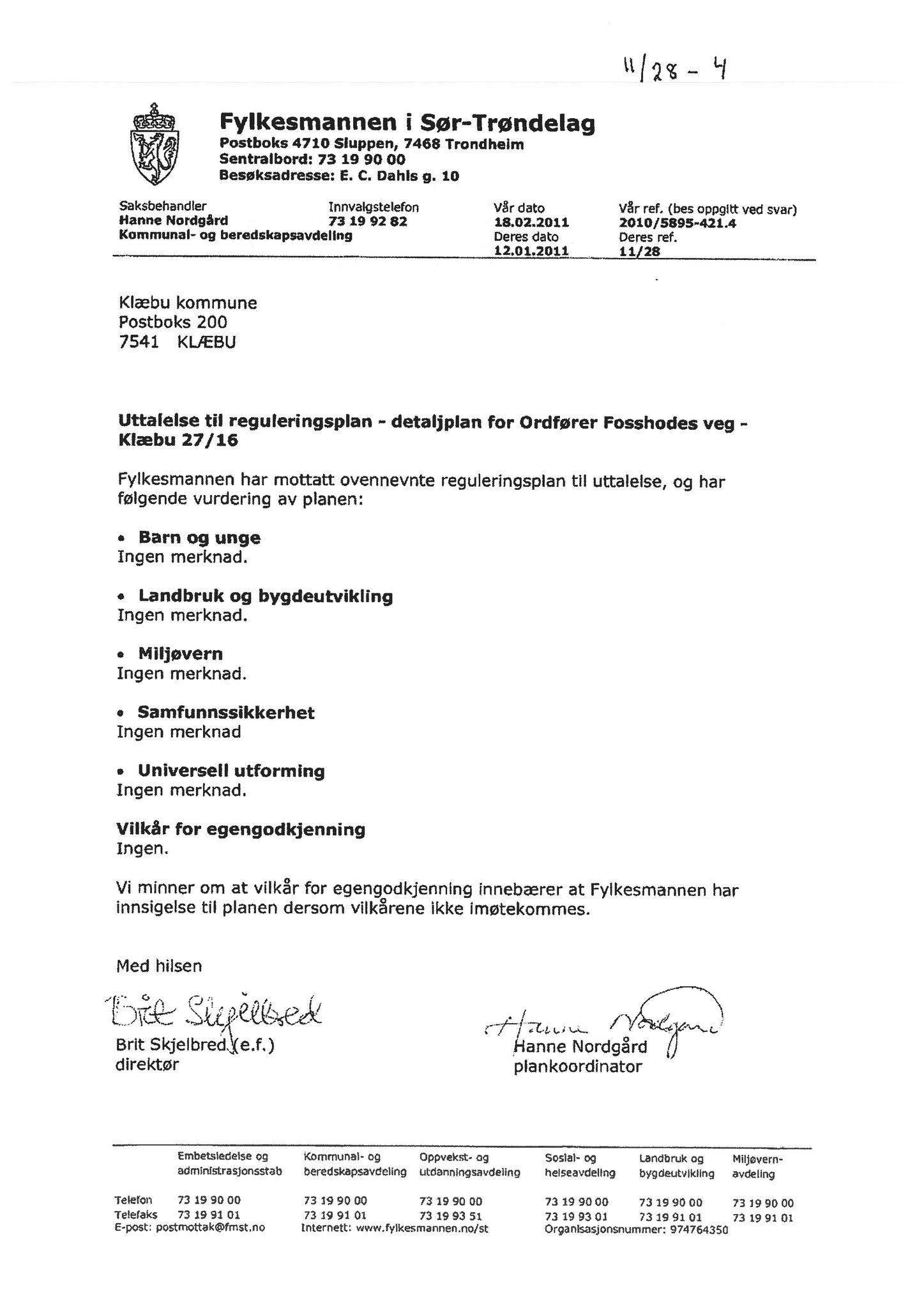 Klæbu Kommune, TRKO/KK/01-KS/L004: Kommunestyret - Møtedokumenter, 2011, s. 302