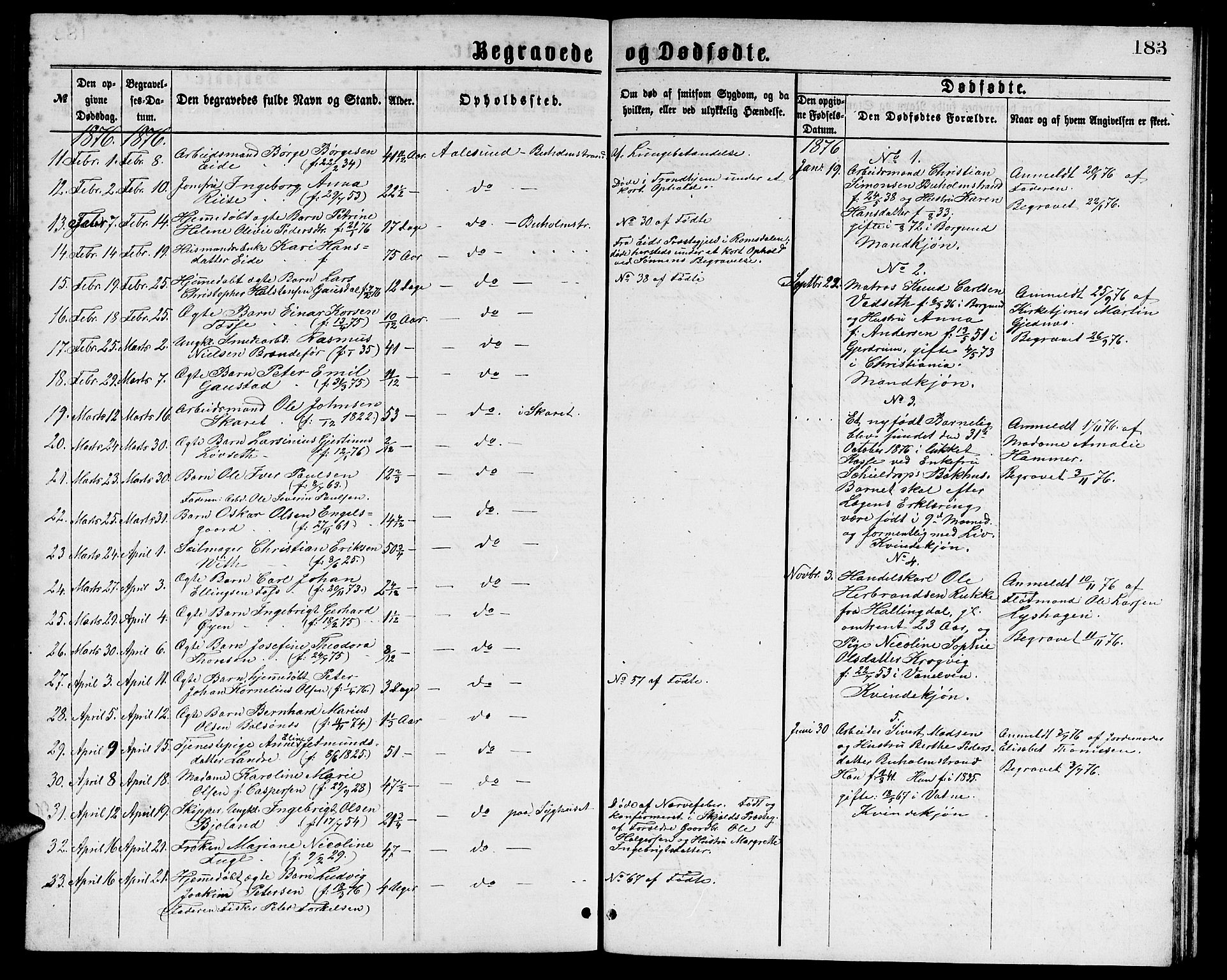 Ministerialprotokoller, klokkerbøker og fødselsregistre - Møre og Romsdal, AV/SAT-A-1454/529/L0465: Klokkerbok nr. 529C02, 1868-1877, s. 183